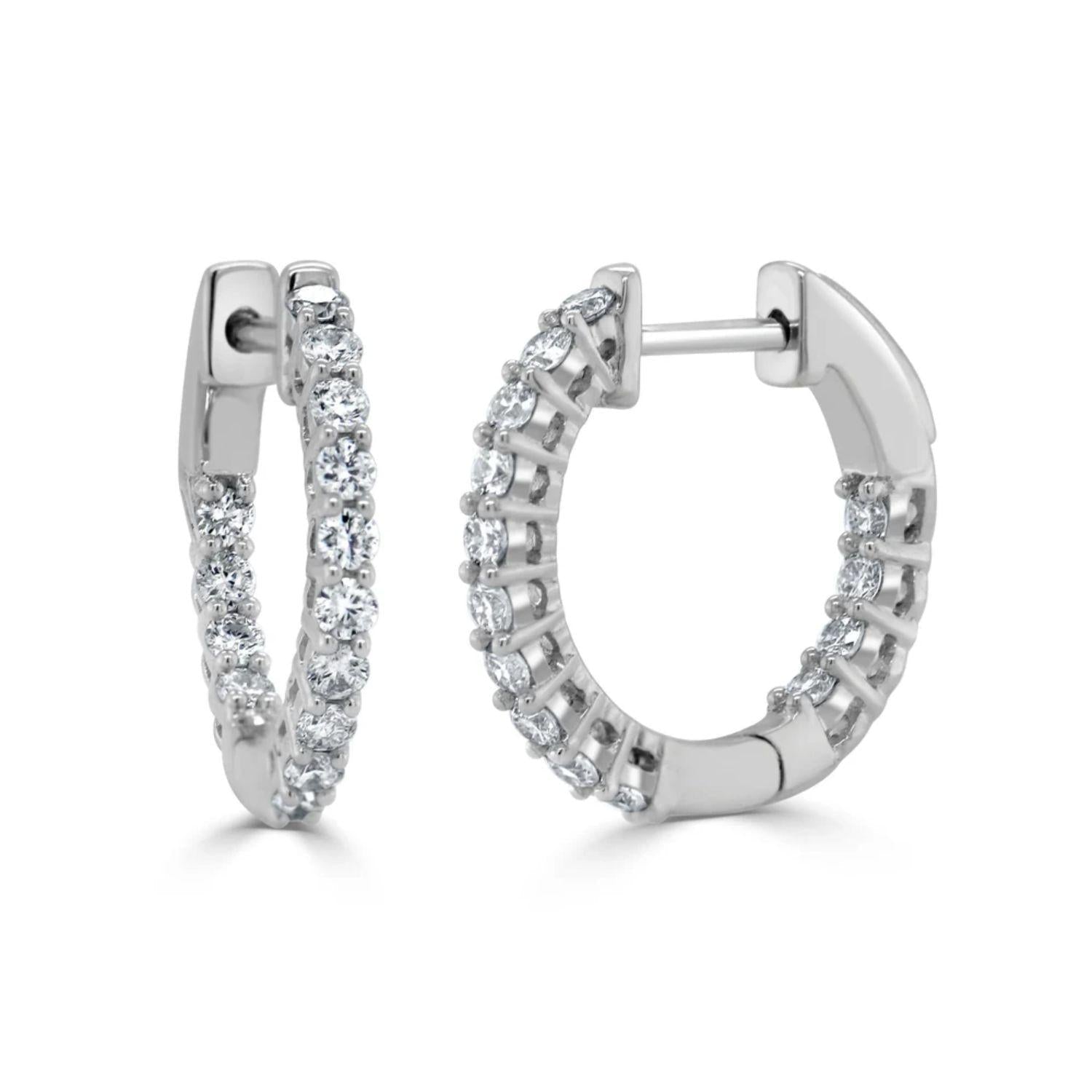 Petite Diamond Hoop Earrings