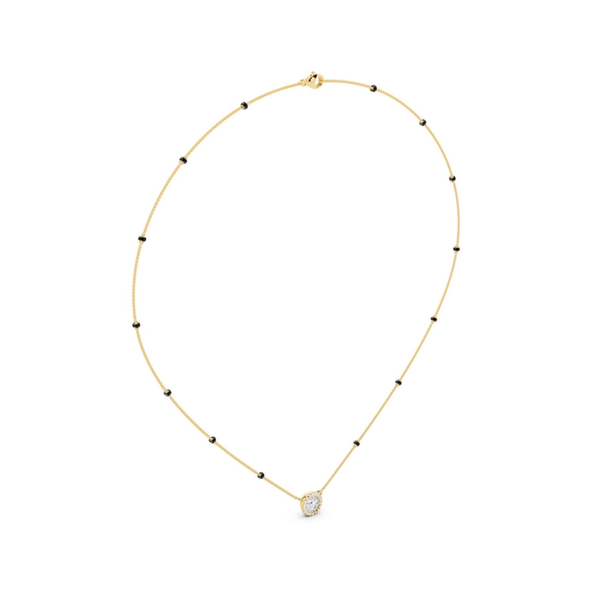 Petite Round Diamond Mangalsutra