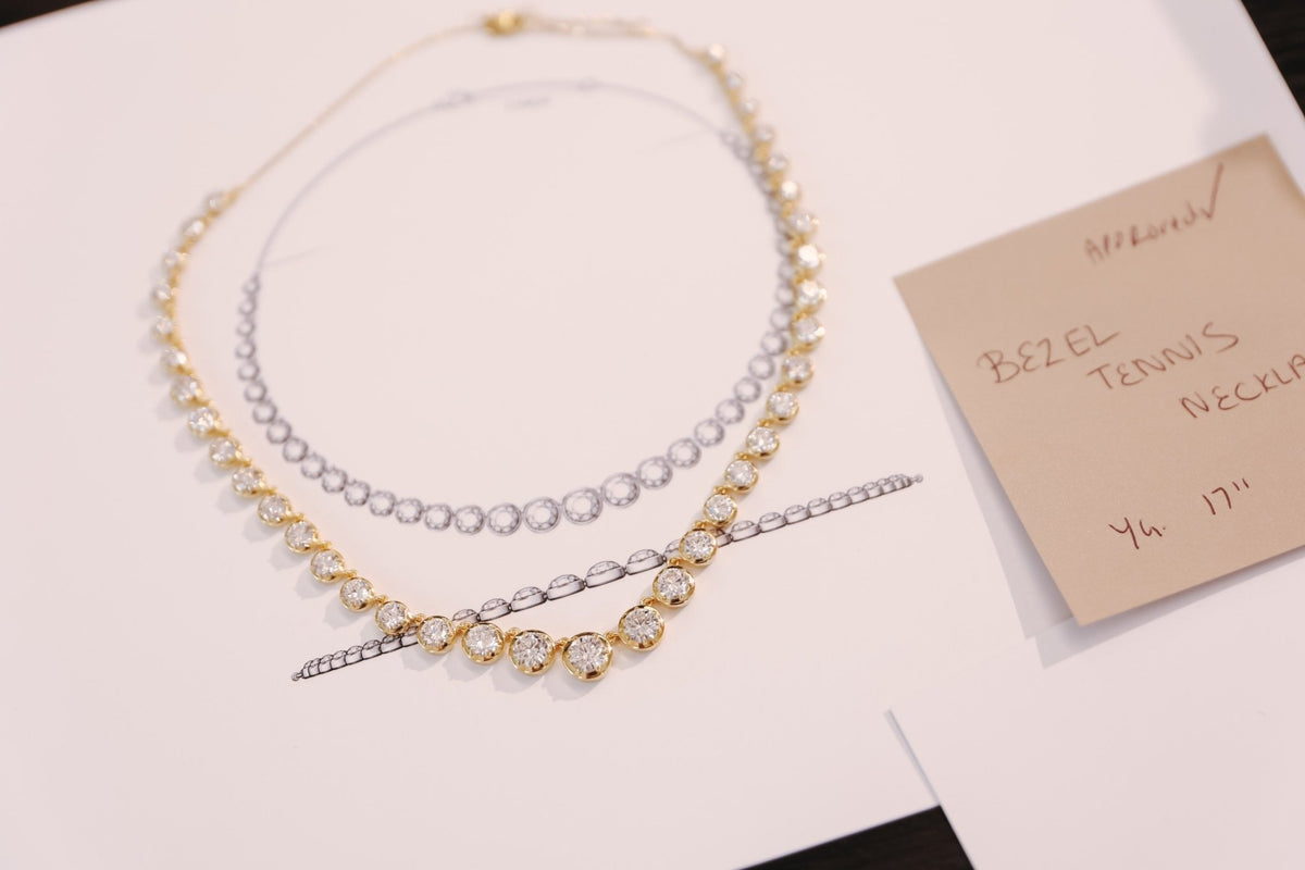 Prong Lab-Grown Diamond Riviera Necklace