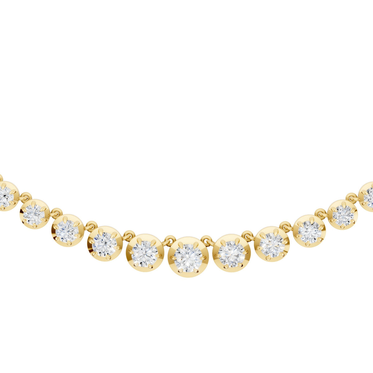 Prong Lab-Grown Diamond Riviera Necklace
