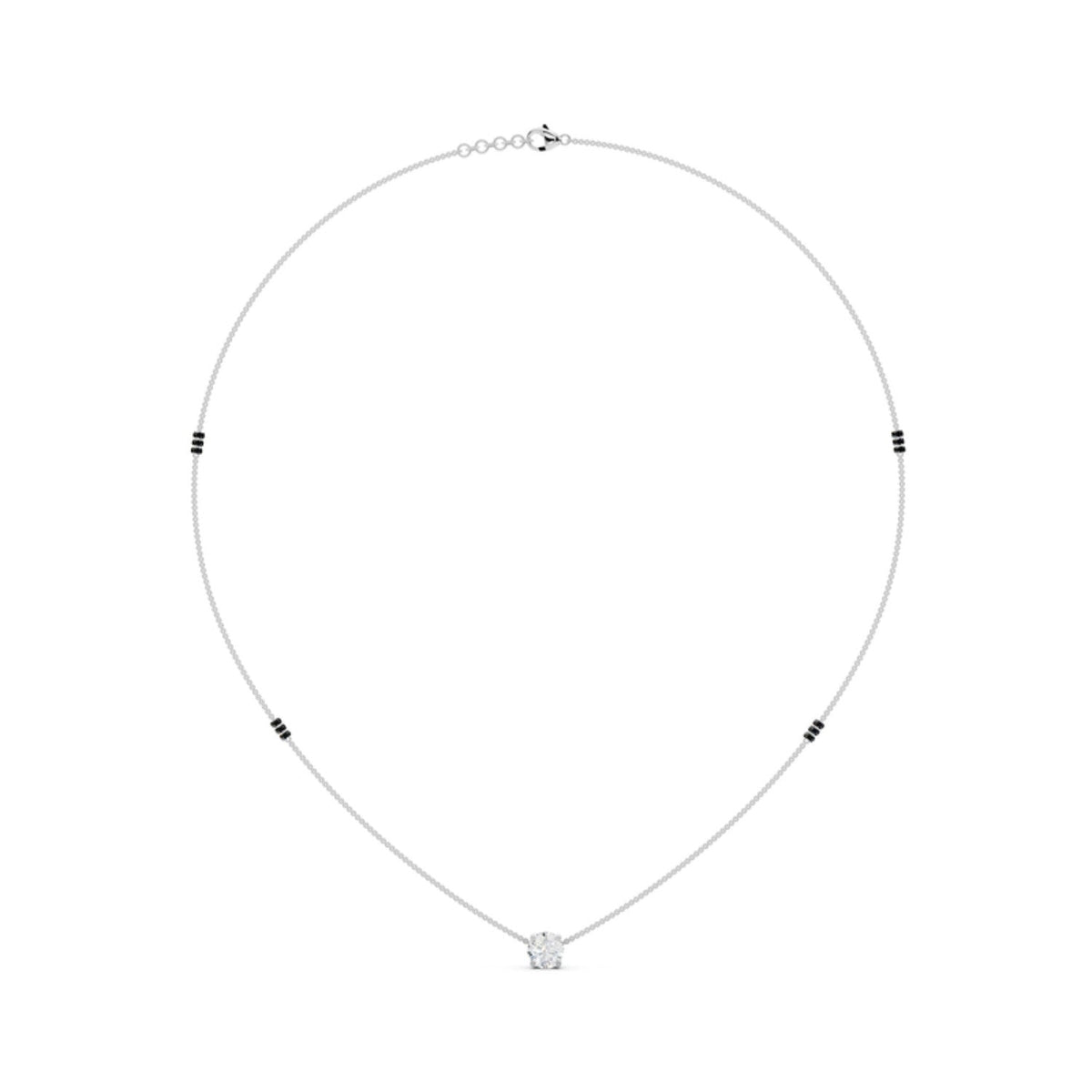 Round Solitaire Diamond Mangalsutra