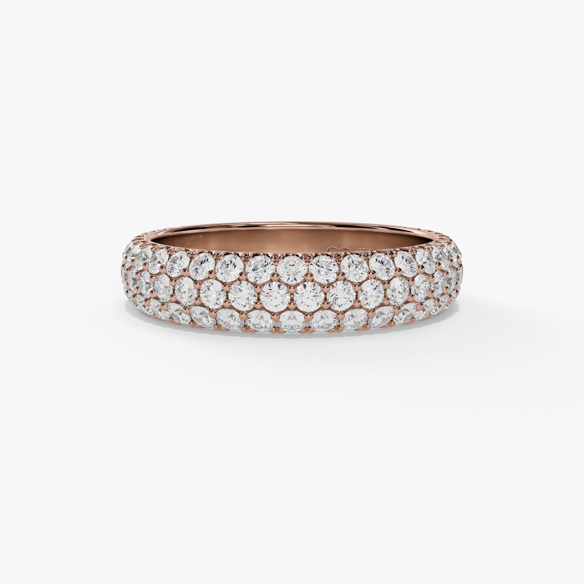 Shimmer Edit Pave Diamond Band