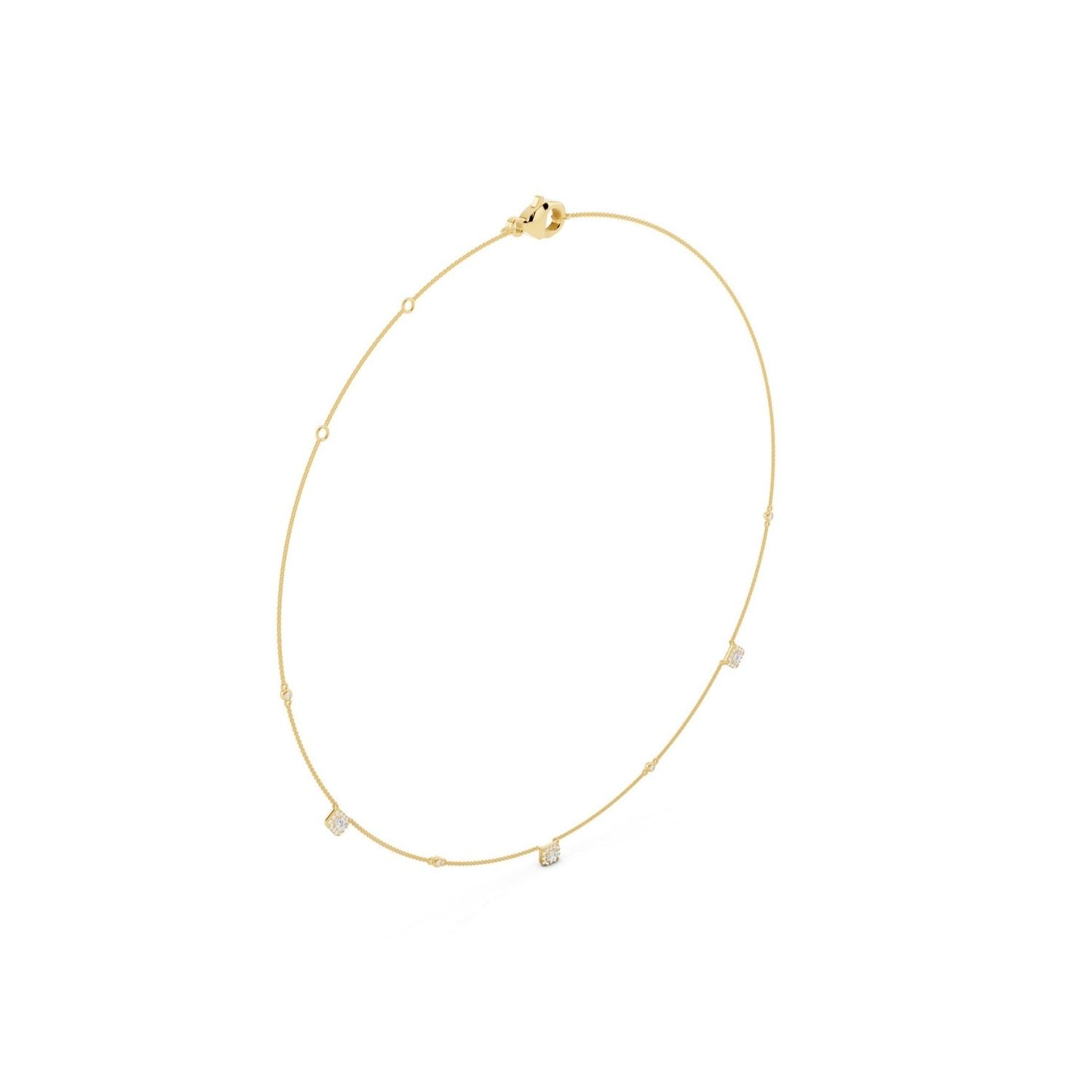 Signature Emerald Halo Necklace