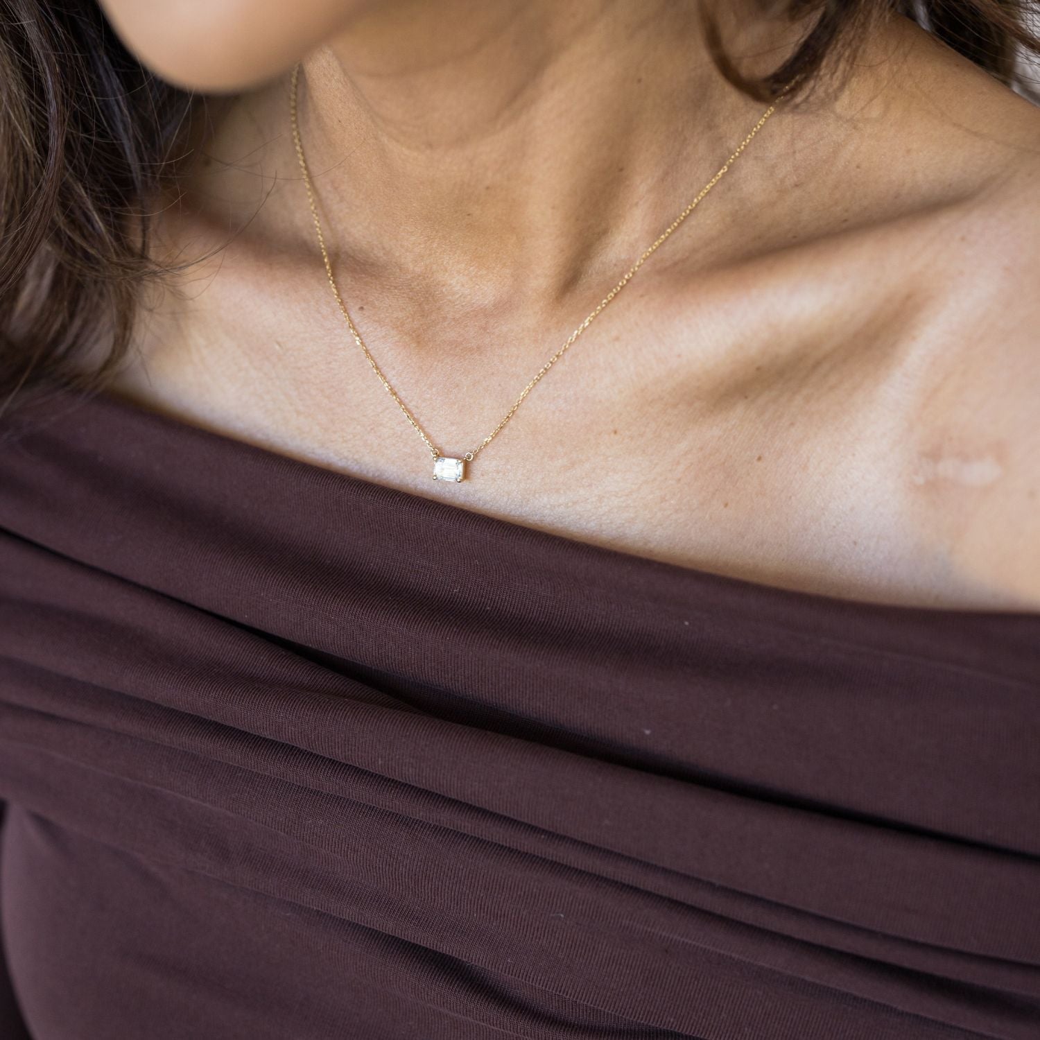 Signature Emerald Solitaire Necklace