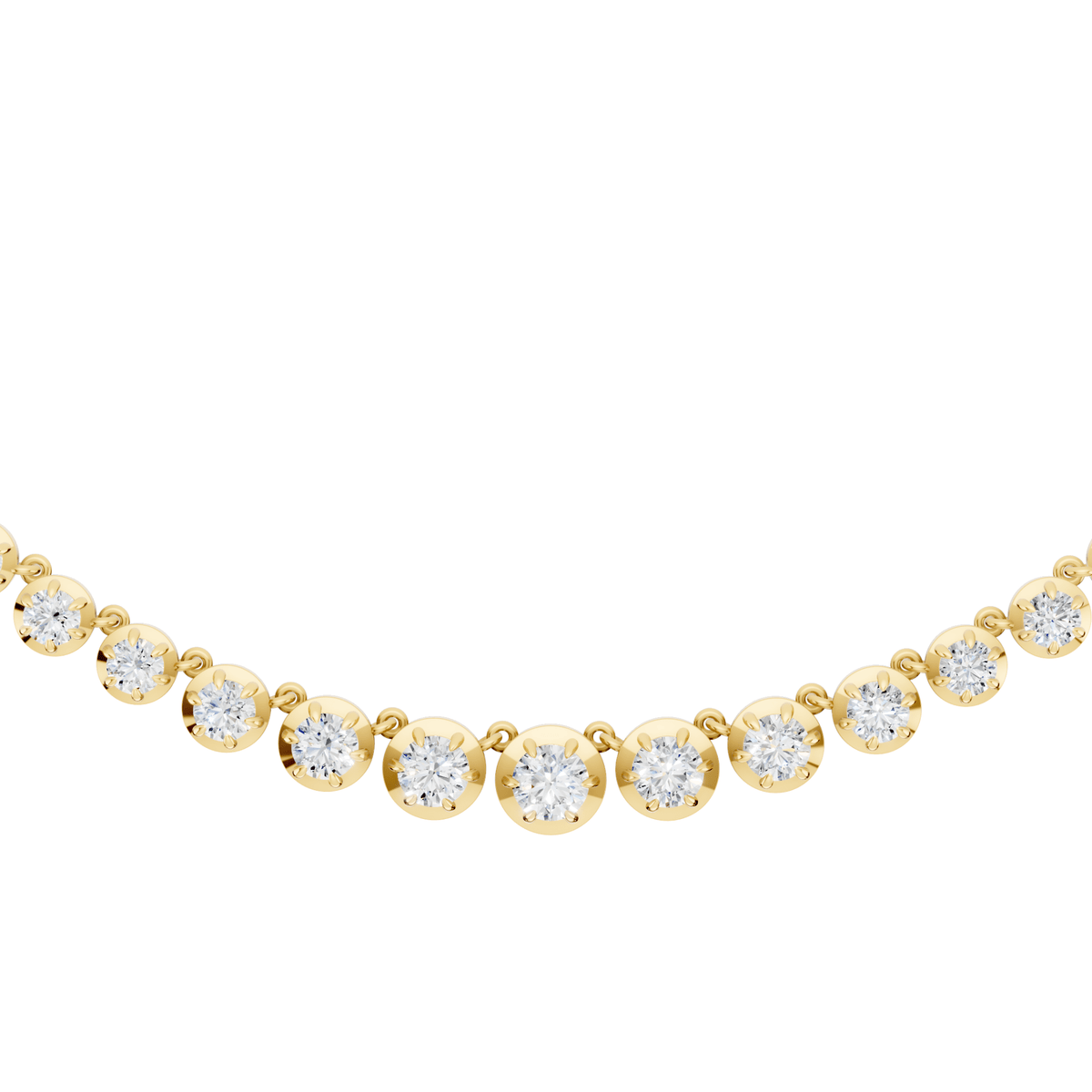 Prong Lab-Grown Diamond Riviera Necklace