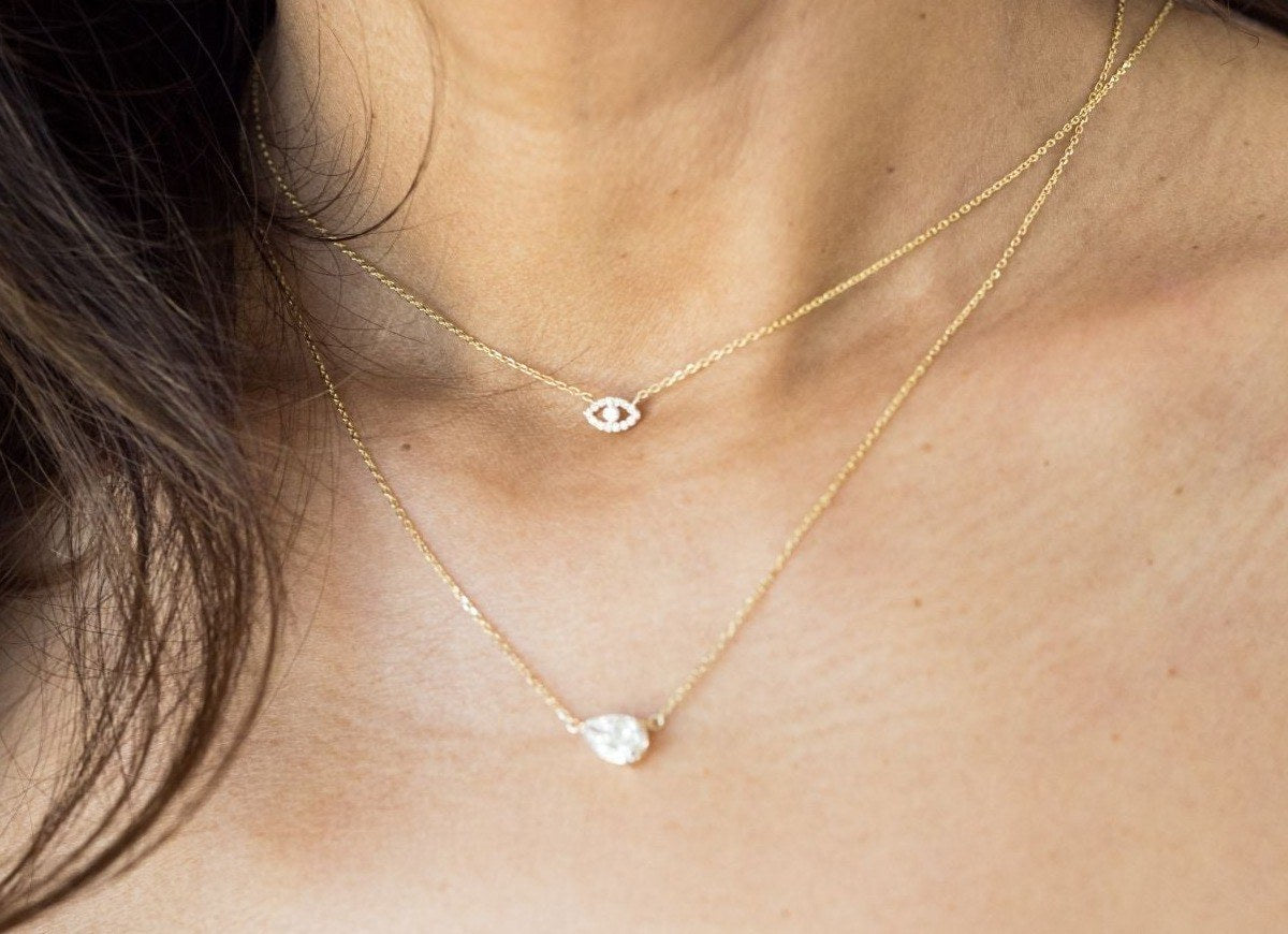 Sincerely Nasreen diamond eye of protection necklace, a Seema Fine Jewelry collection
