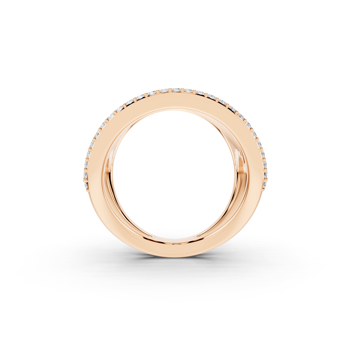 Eleven-Row Pavé Lab-Grown Diamond Ring