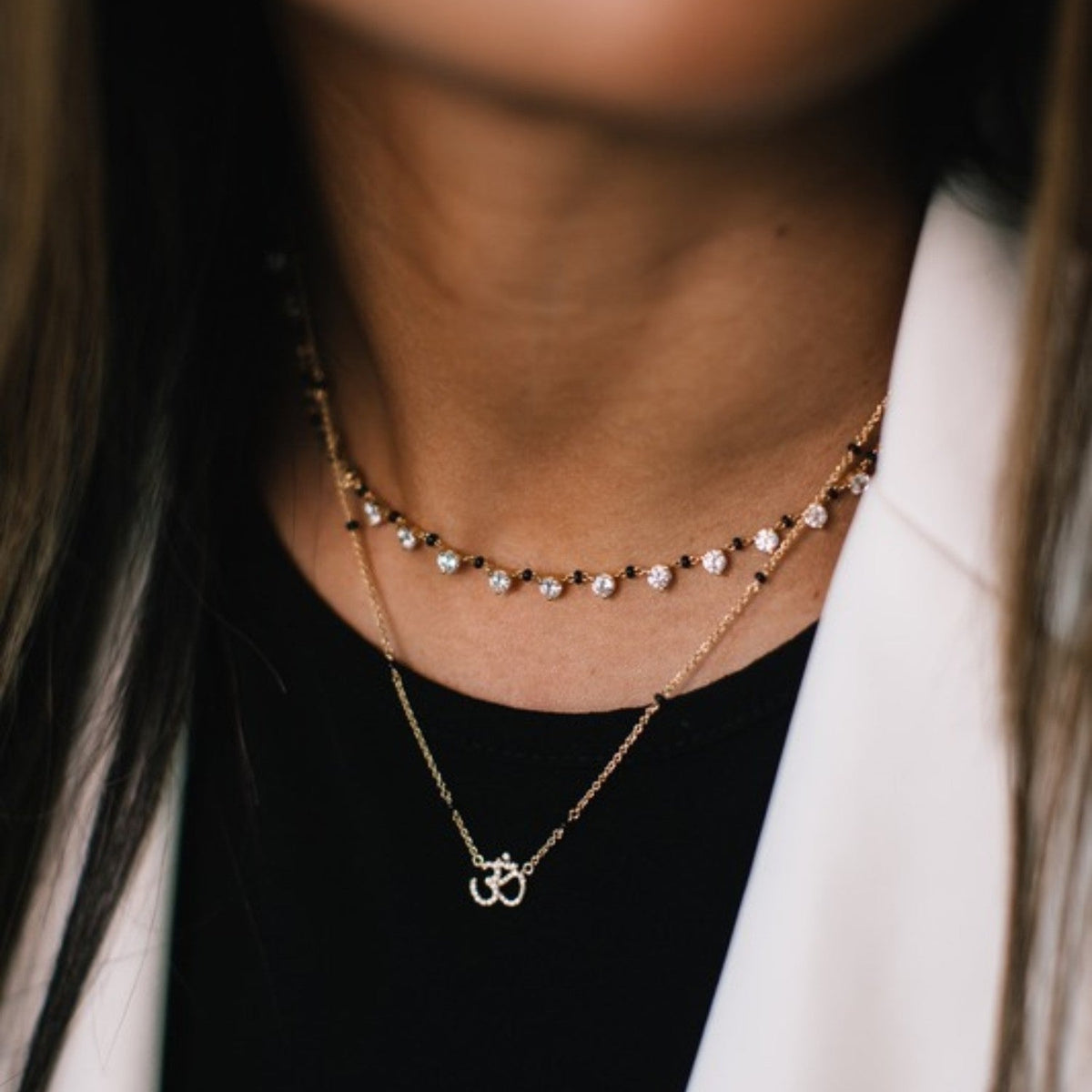 Three Prong Diamond Mangalsutra