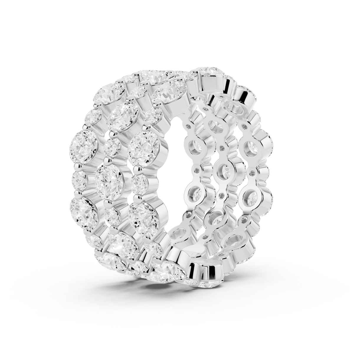 Bubble Lab-Grown Diamond Eternity Bands, Set of Three