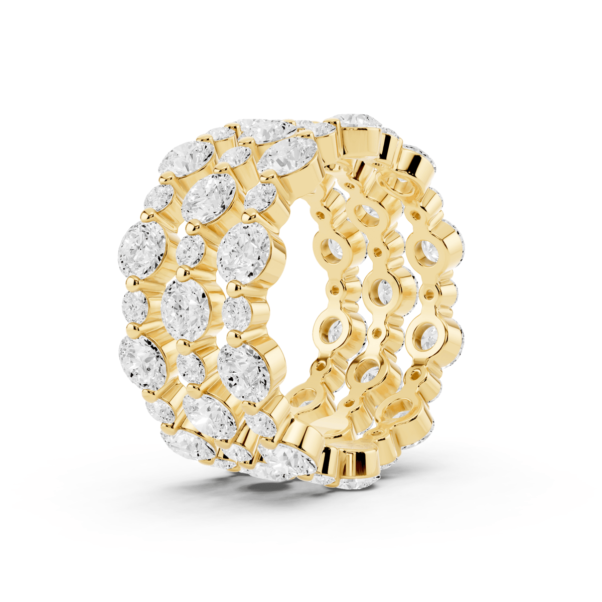 Bubble Lab-Grown Diamond Eternity Bands, Set of Three