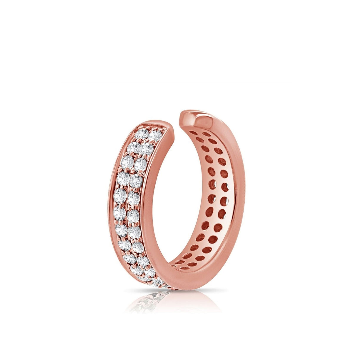 Three Row Pavé Diamond Ear Cuff