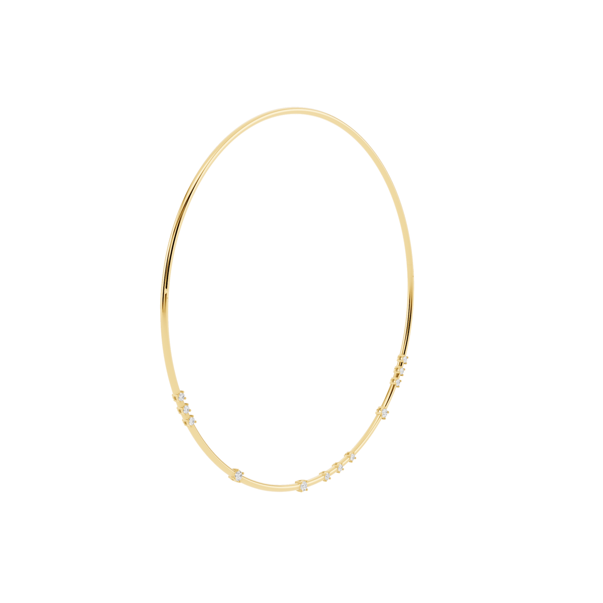 Three-Station Lab-Grown Diamond Collar Necklace