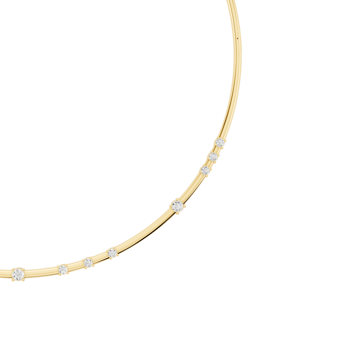 Three-Station Lab-Grown Diamond Collar Necklace