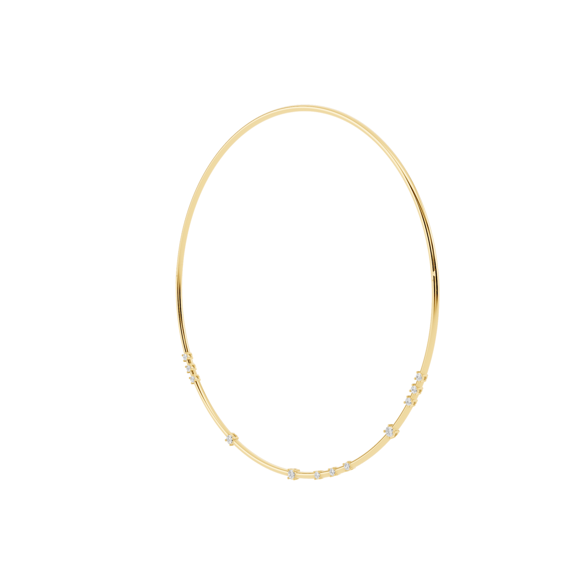 Three-Station Lab-Grown Diamond Collar Necklace