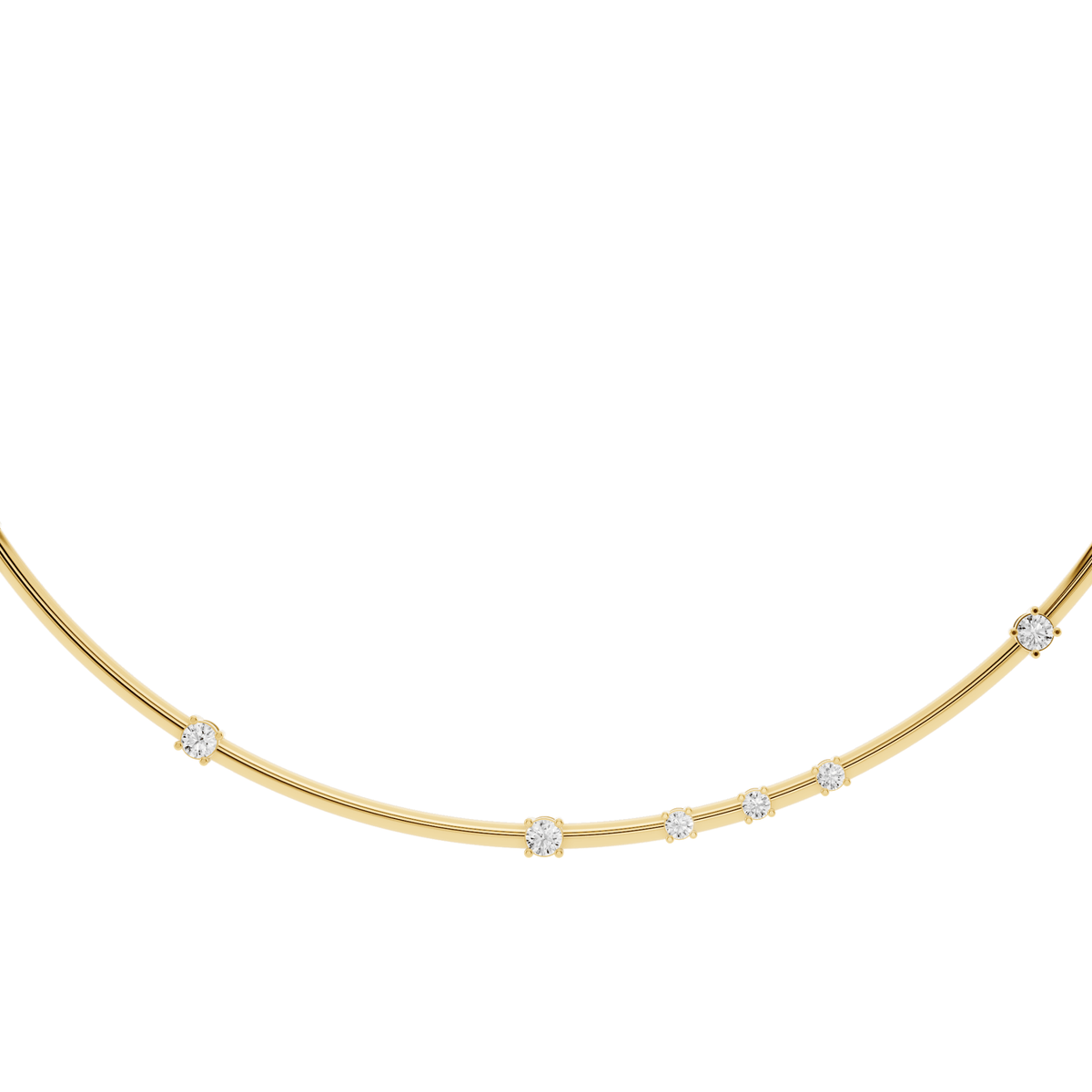 Three-Station Lab-Grown Diamond Collar Necklace