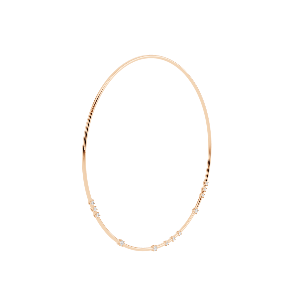 Three-Station Lab-Grown Diamond Collar Necklace