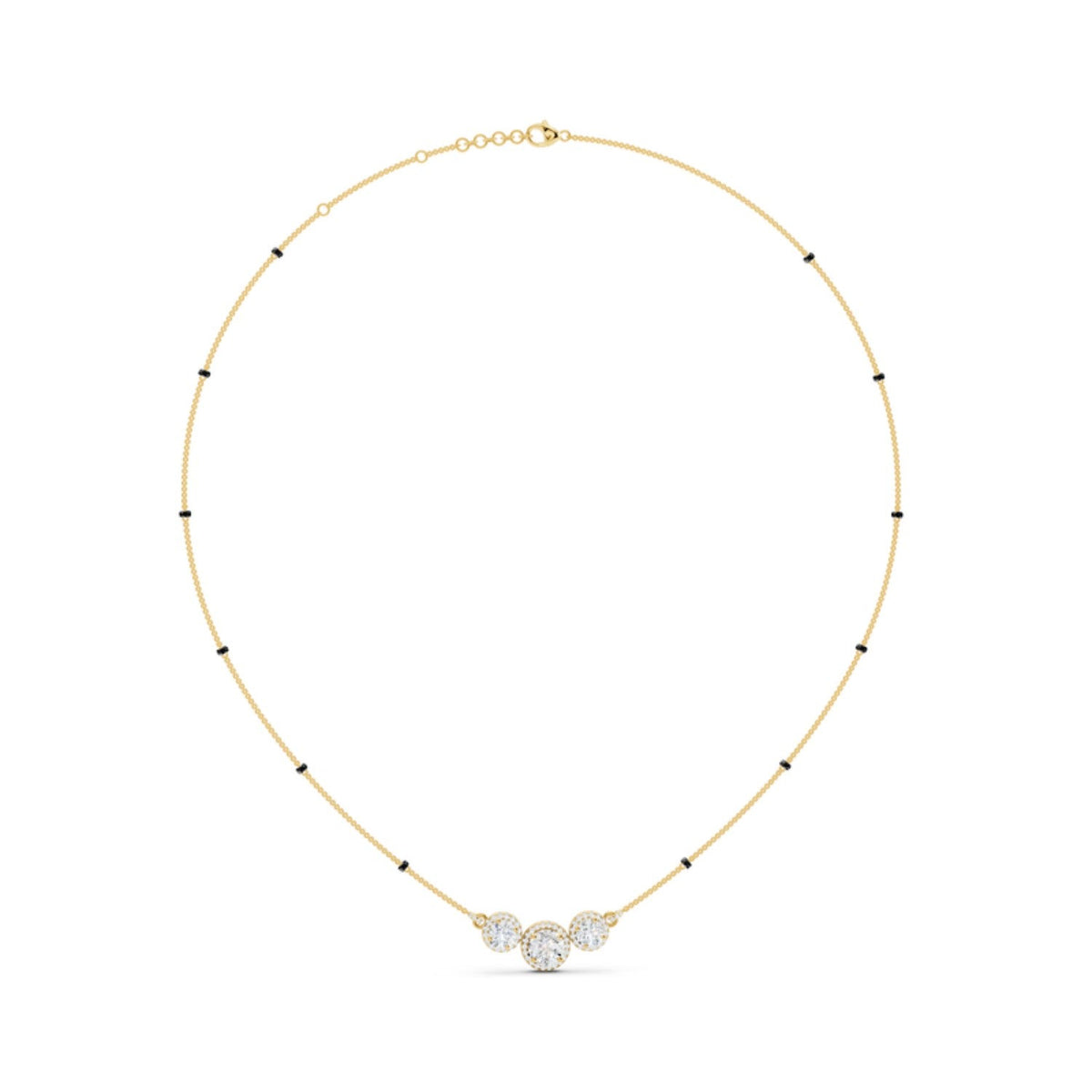 Three Stone Halo Mangalsutra