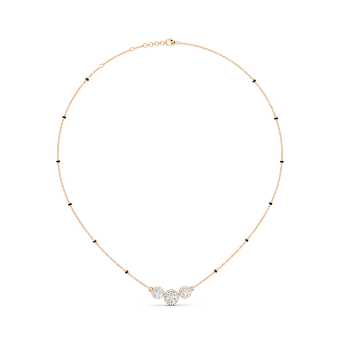 Three Stone Halo Mangalsutra
