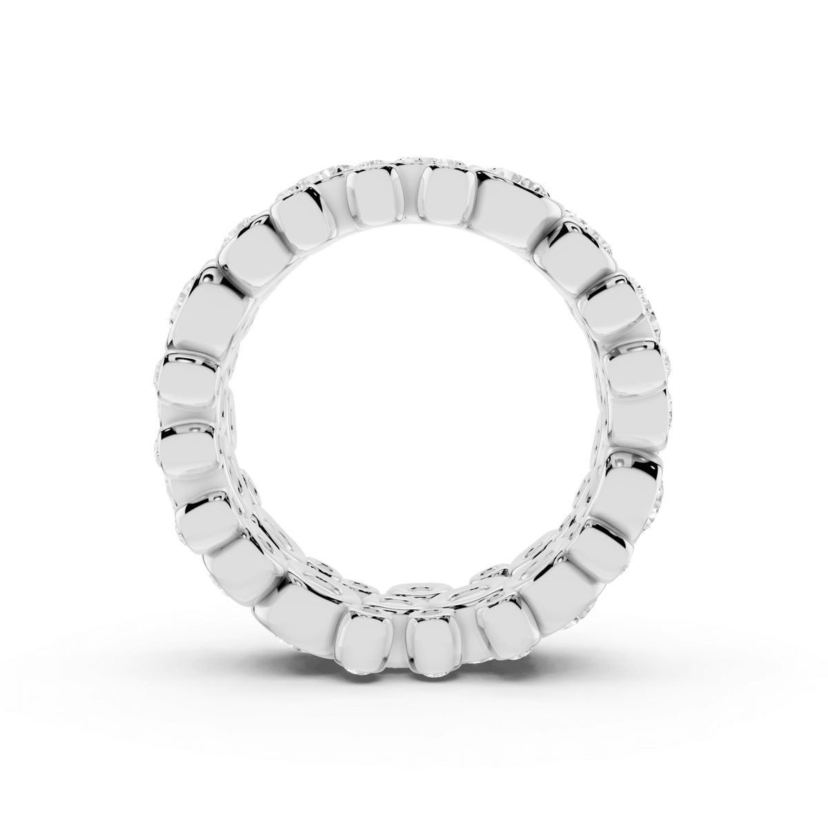 Wide Bezel Bubble Lab-Grown Diamond Band