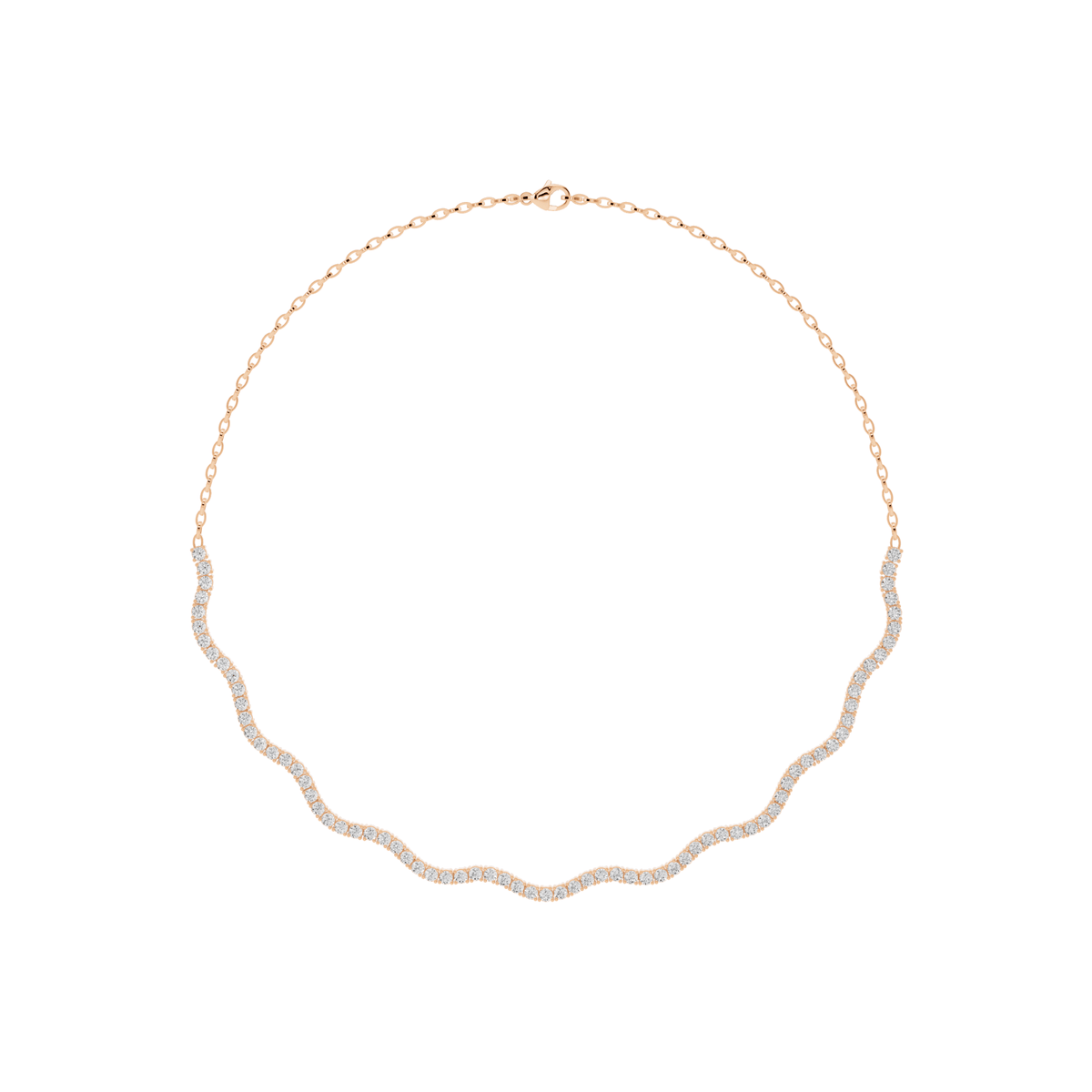 Wave Lab-Grown Diamond Necklace