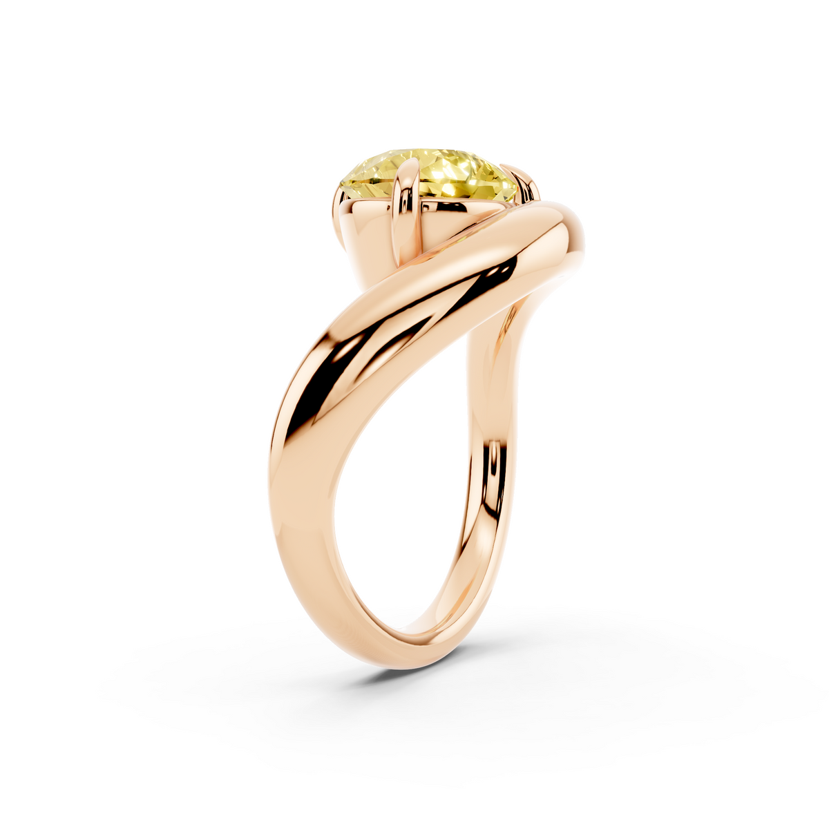 Yellow Pear Lab-Grown Diamond Ring