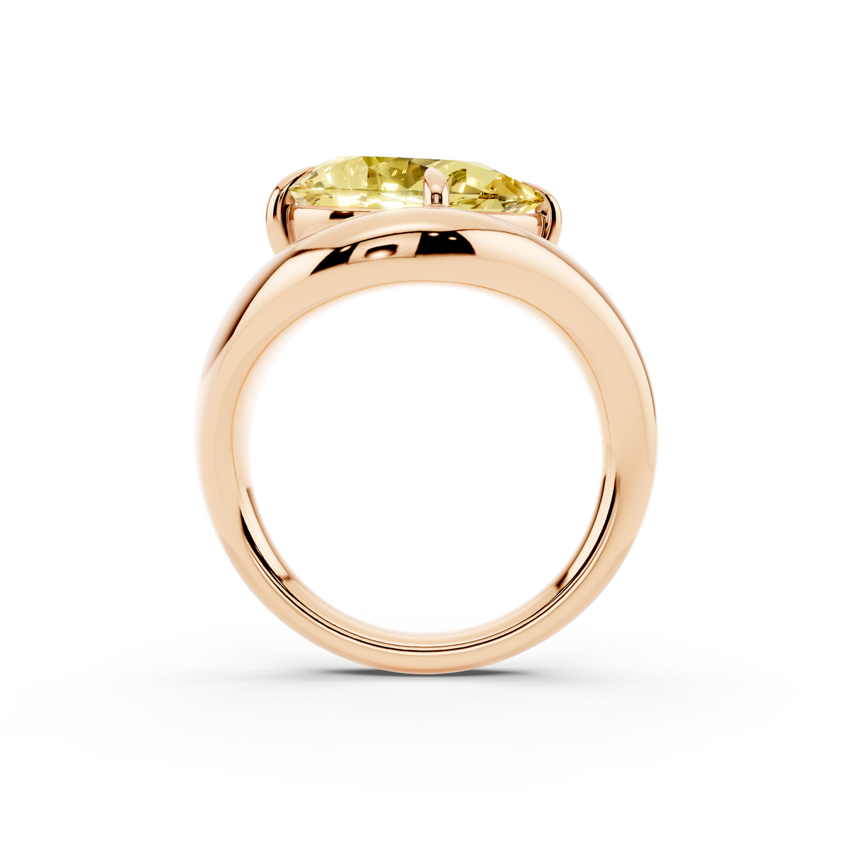 Yellow Pear Lab-Grown Diamond Ring