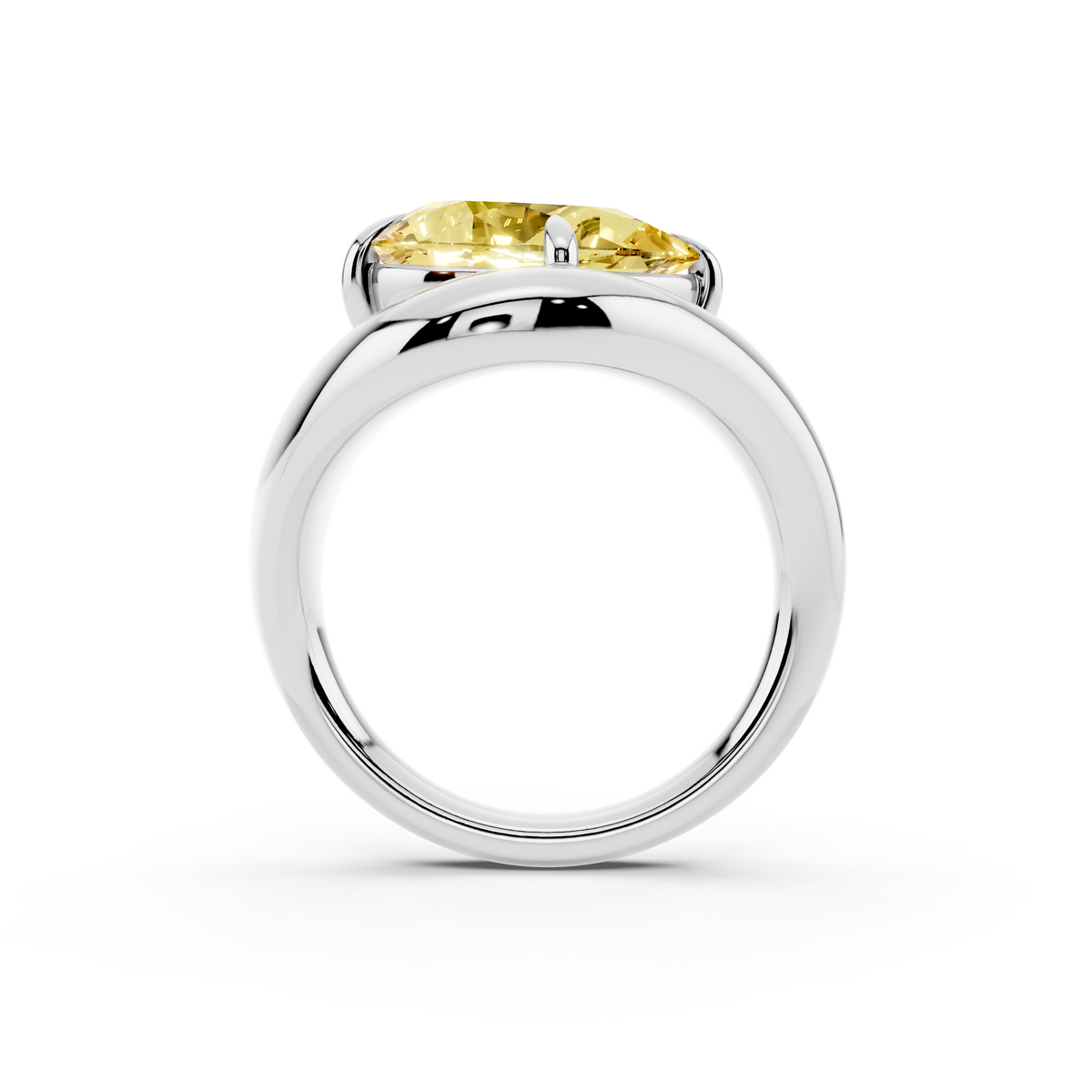 Yellow Pear Lab-Grown Diamond Ring