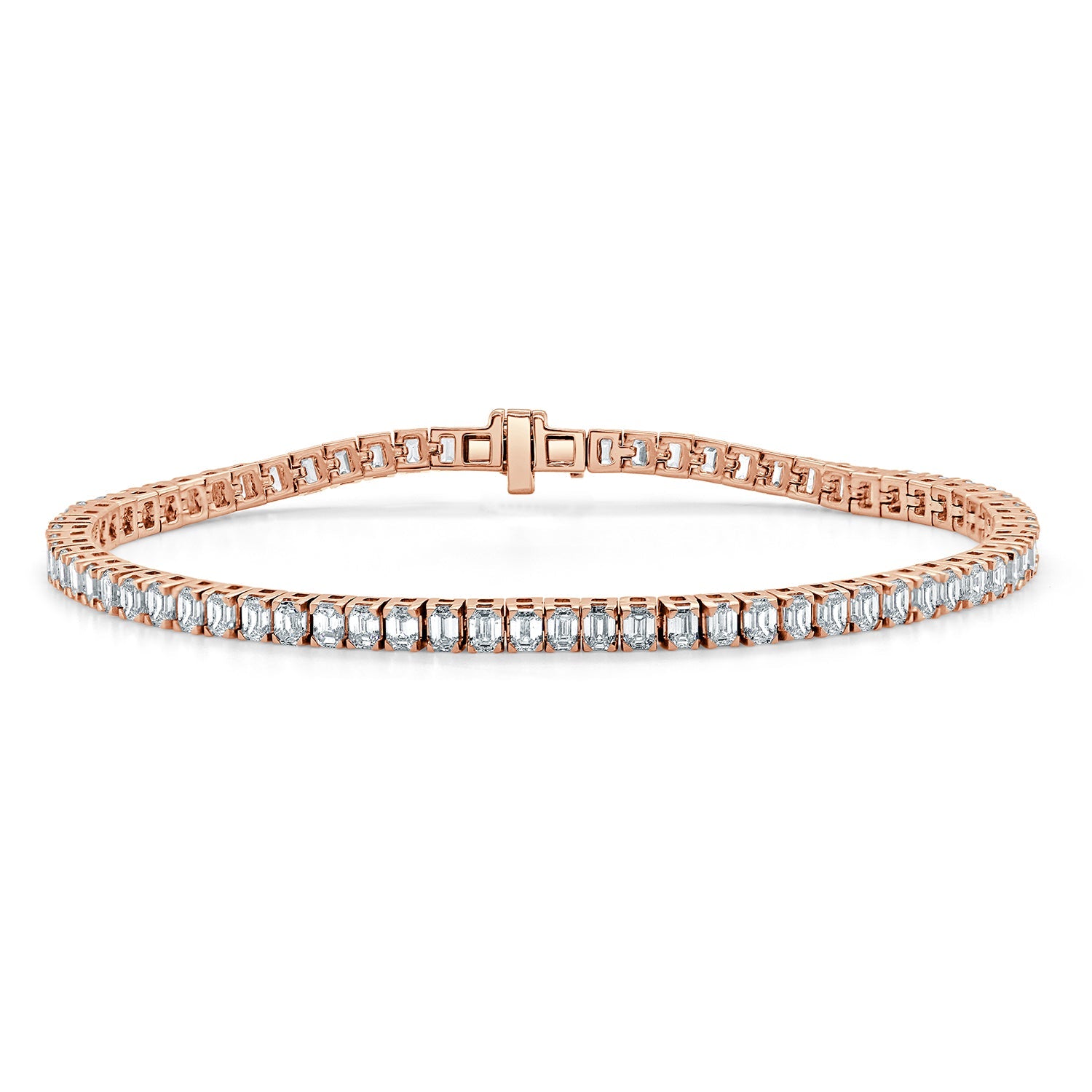 Emerald-Cut Diamond Tennis Bracelet