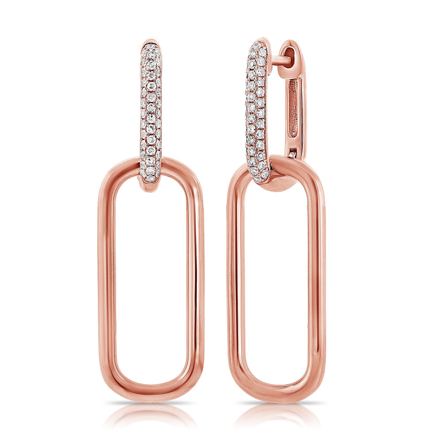 Diamond Large Dangle Earrings