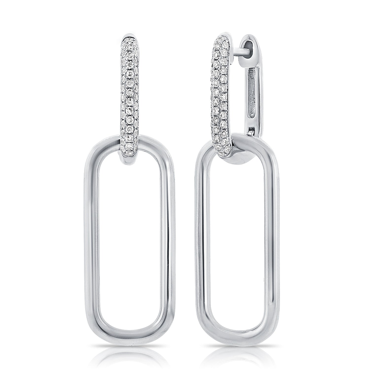Diamond Large Dangle Earrings