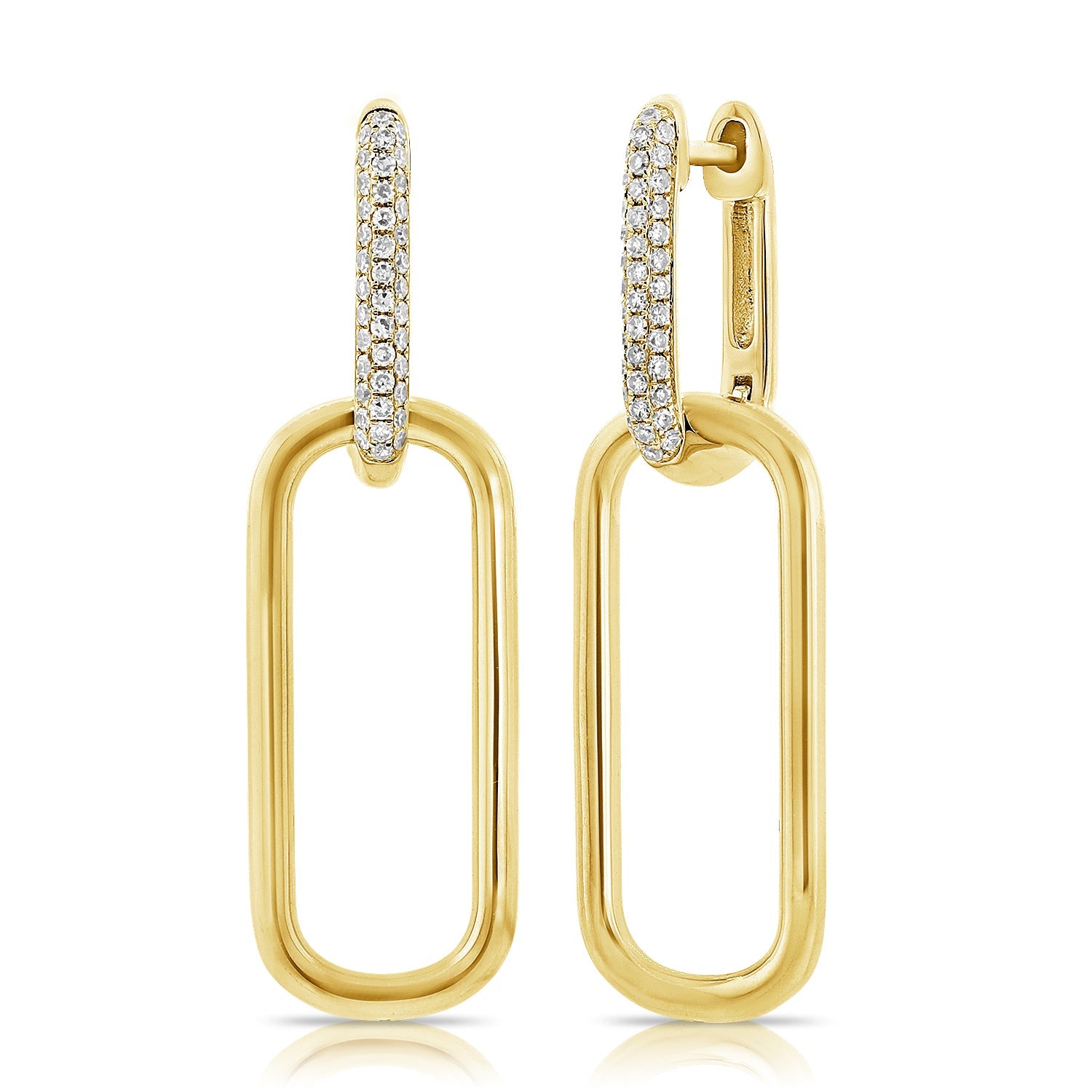 Diamond Large Dangle Earrings