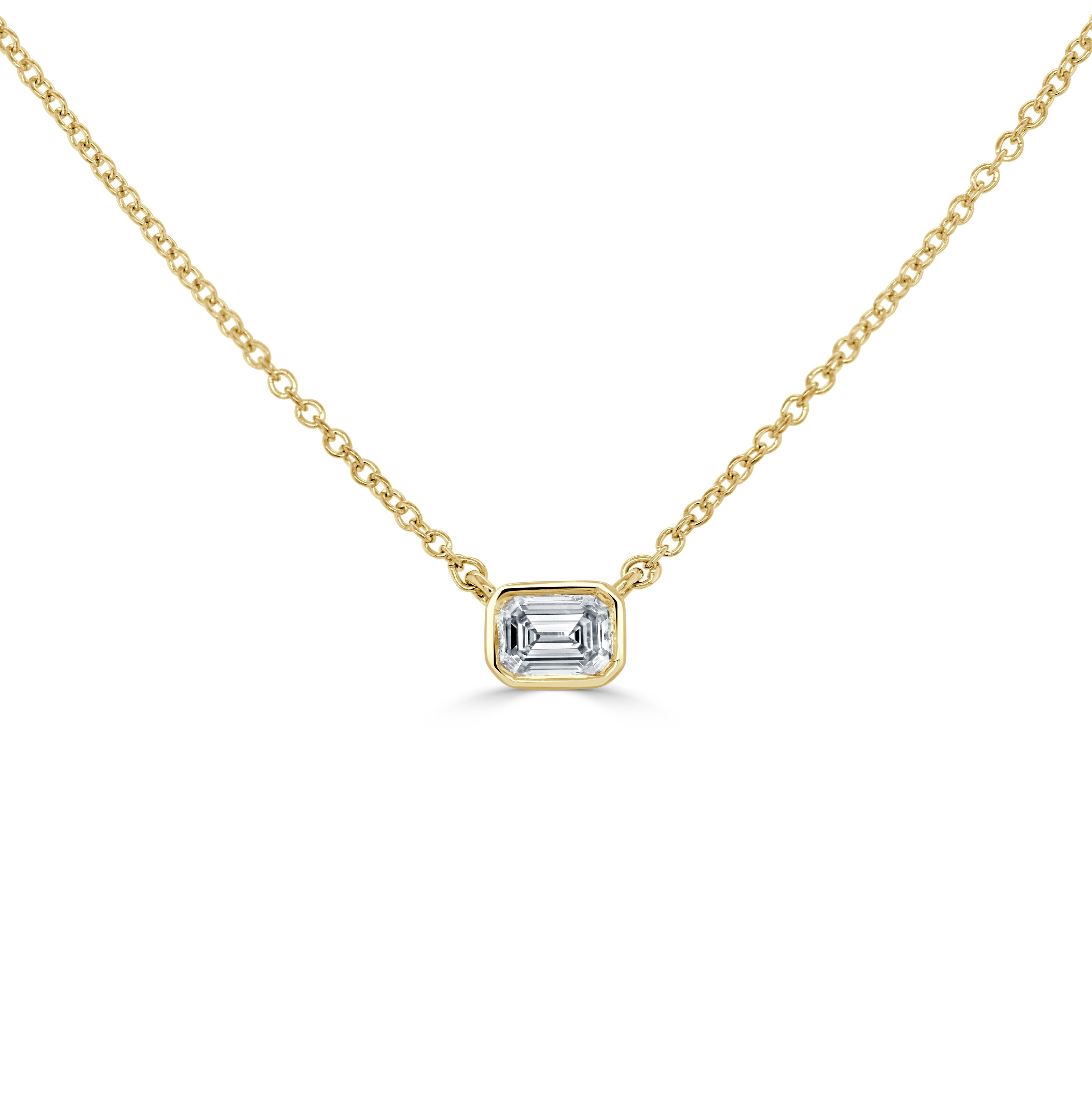 Emerald-Cut Diamond Pendant