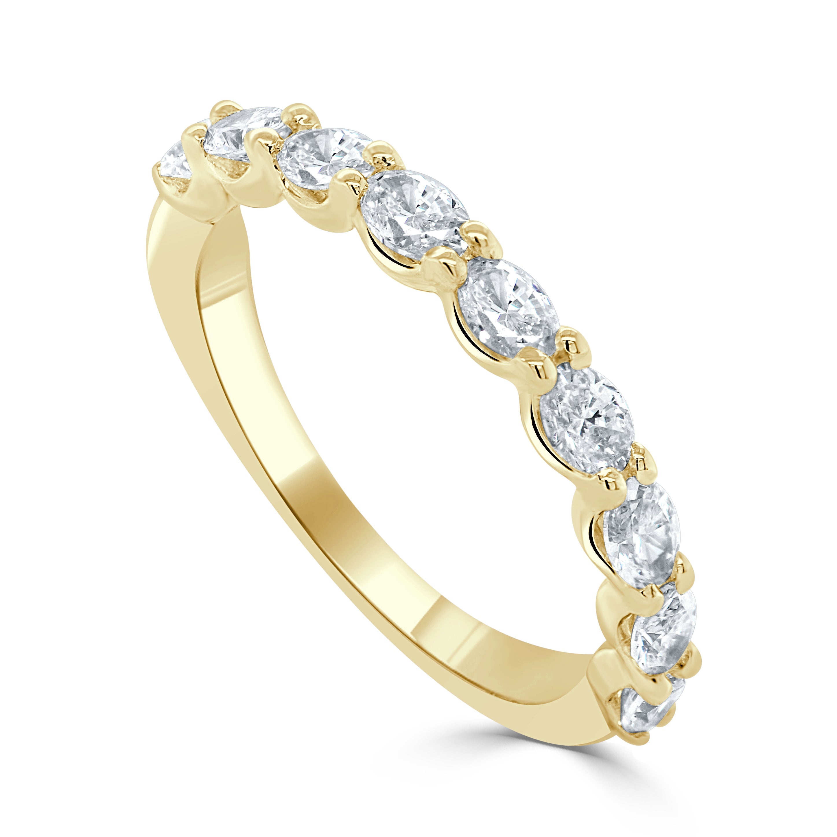 Oval Diamond Stackable Band