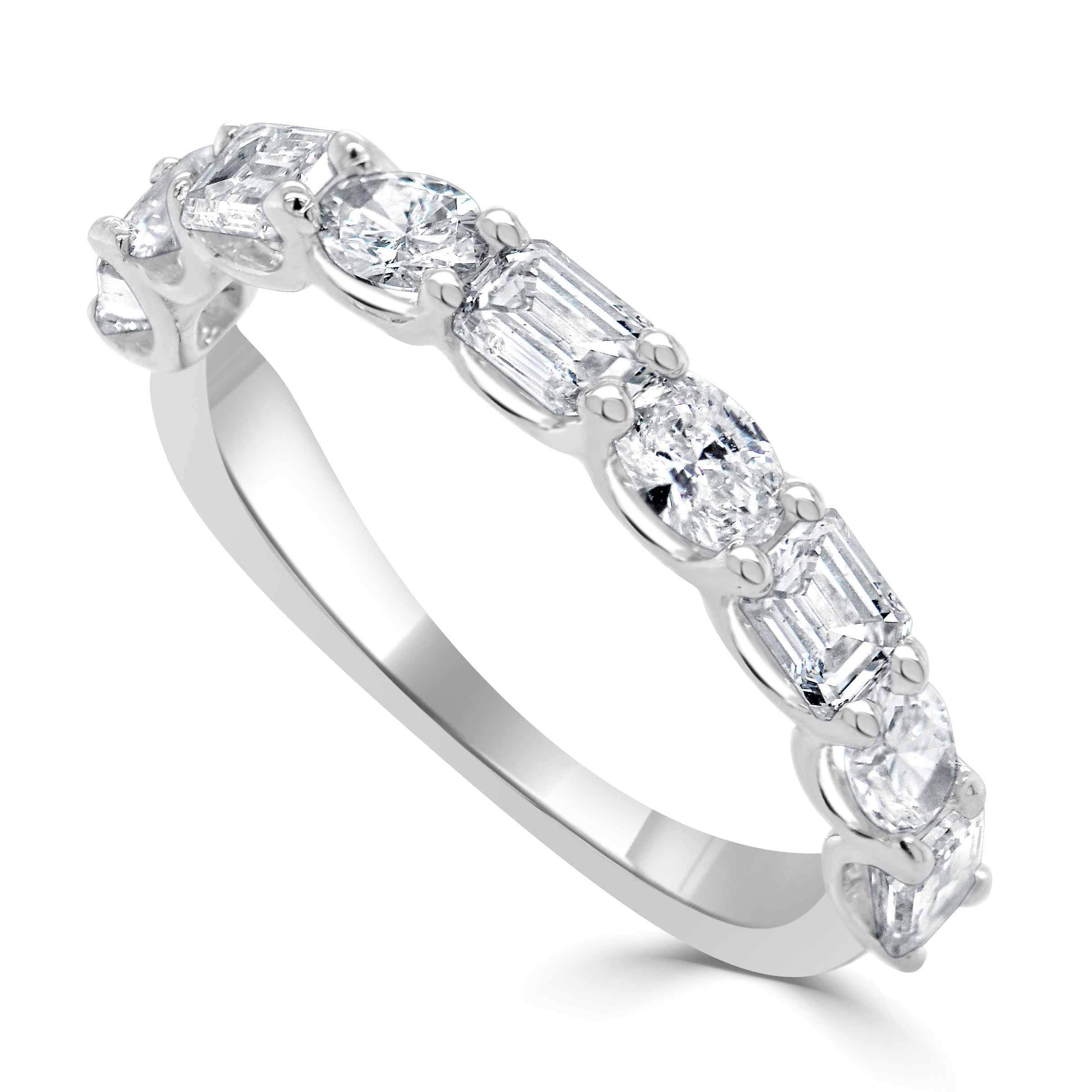 Emerald-Cut Oval Diamond Ring