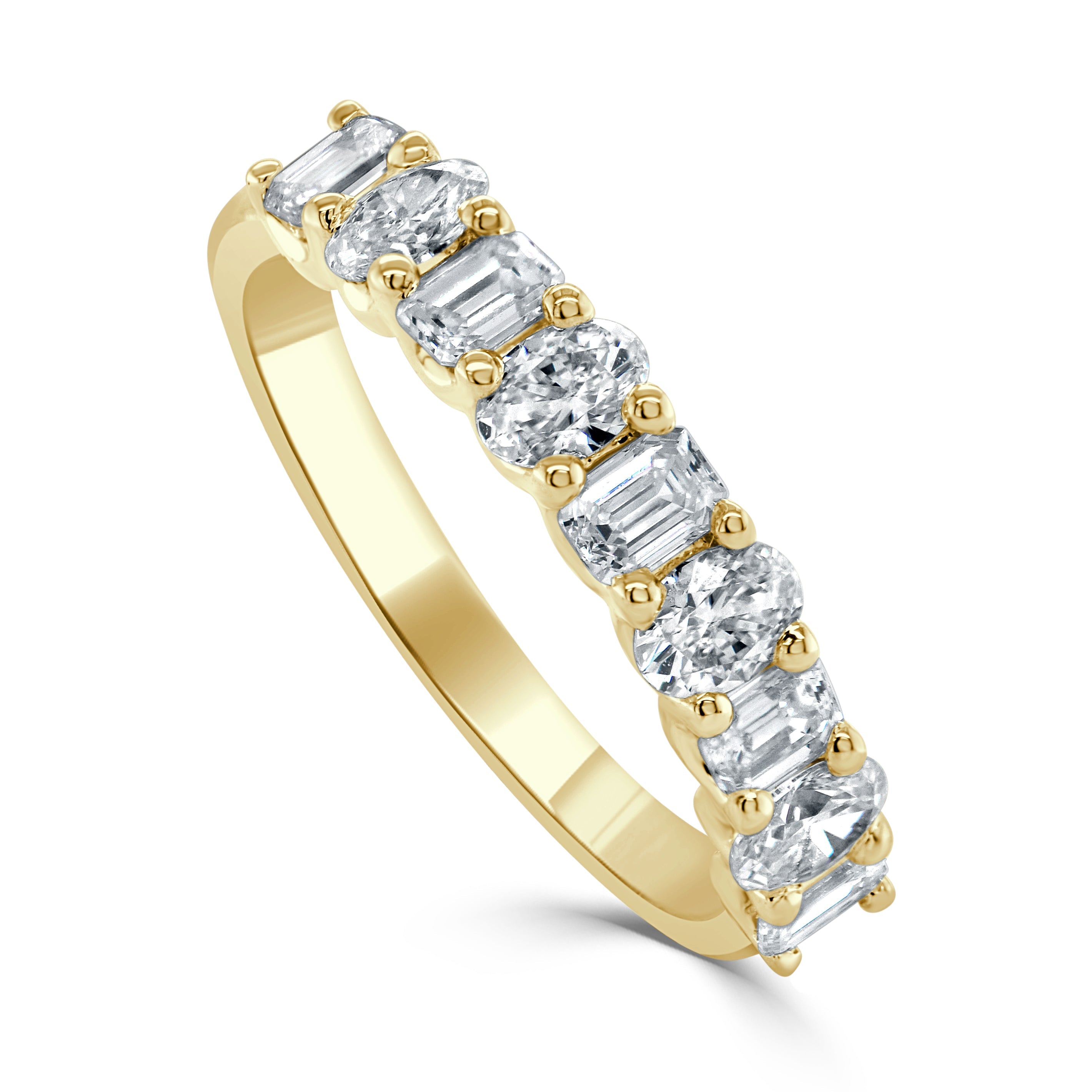Oval Emerald-Cut Diamond Ring