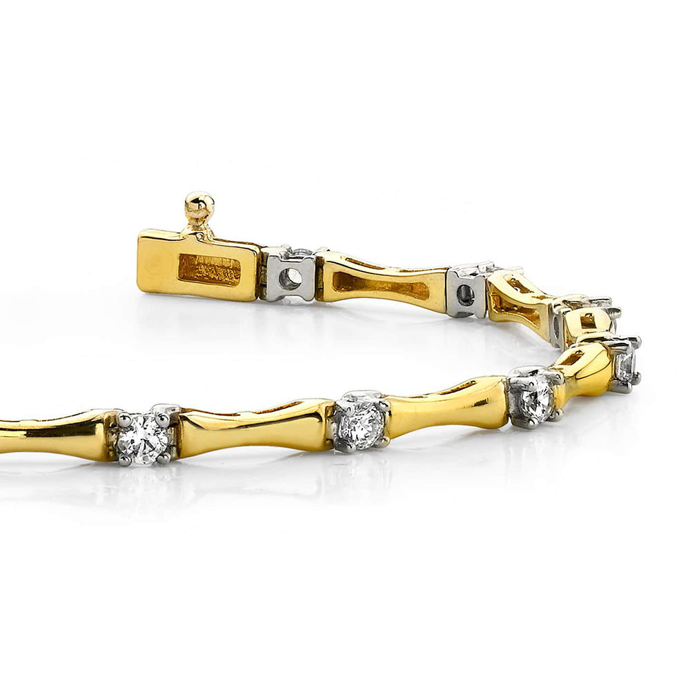 Alternating Diamond Column Bracelet