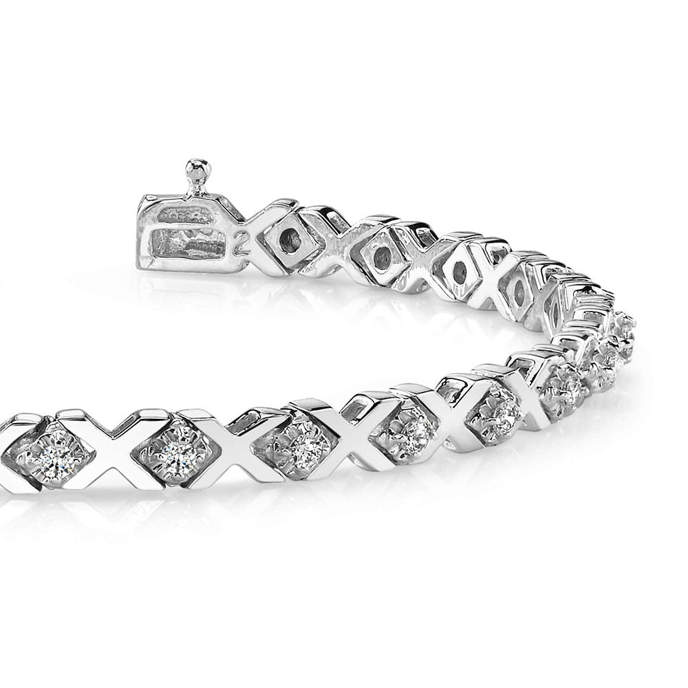 Illusion X And Diamond Bracelet