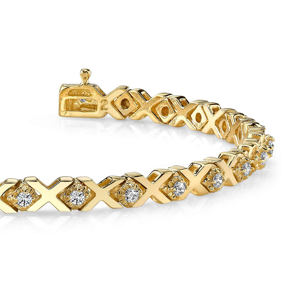 Illusion X And Diamond Bracelet