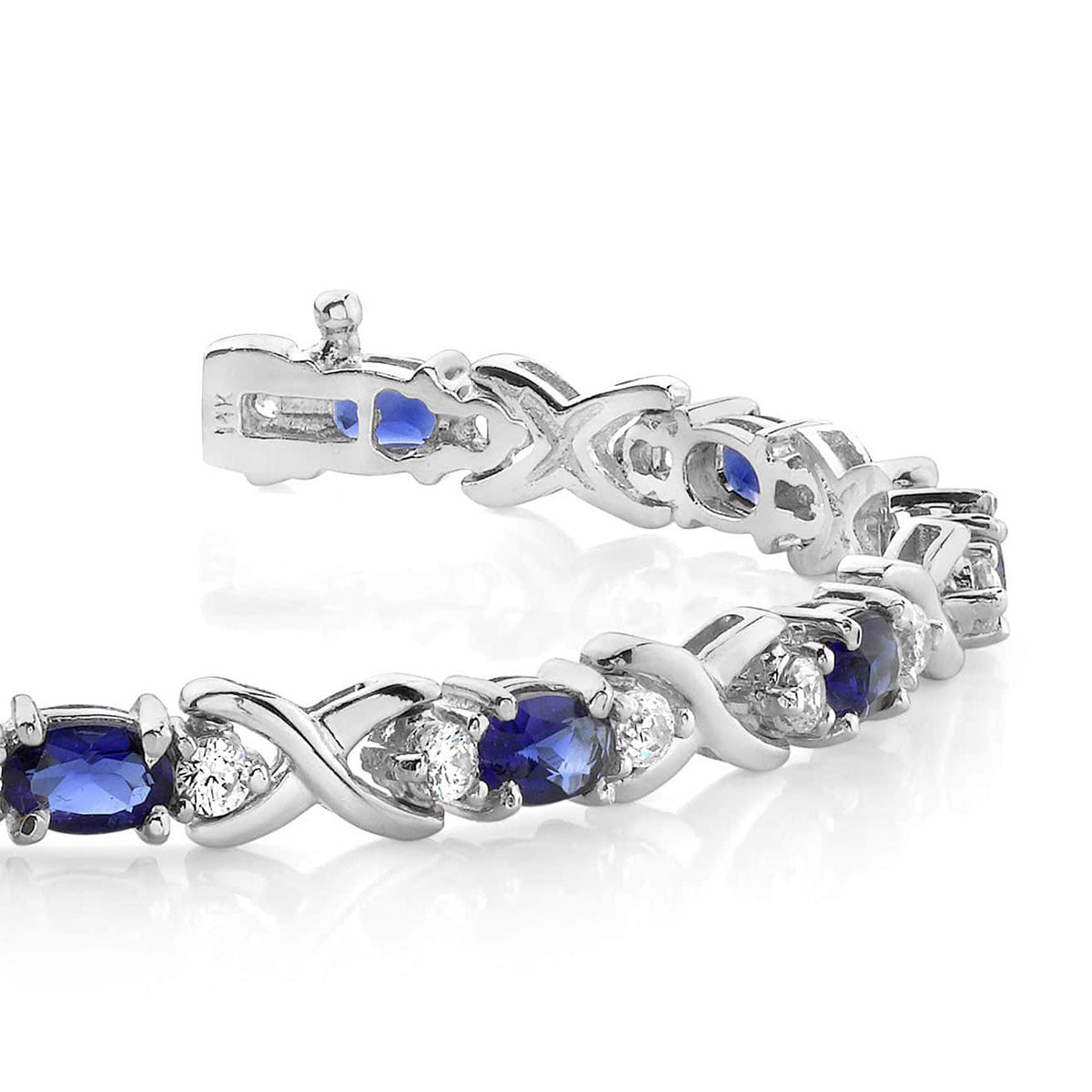 Stylized X Gemstone Bracelet
