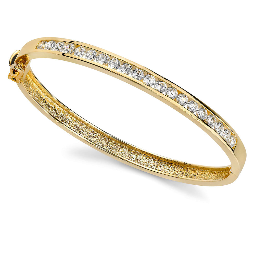 Channel Set Diamond Bangle