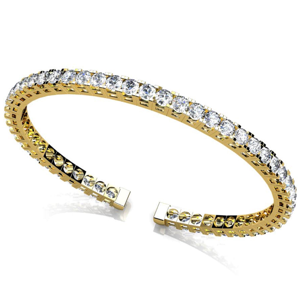Classic Four Prong Flexible Diamond Bangle