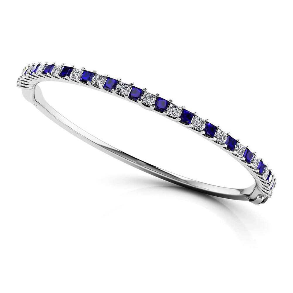 Splendor Diamond And Gemstone Bangle Bracelet