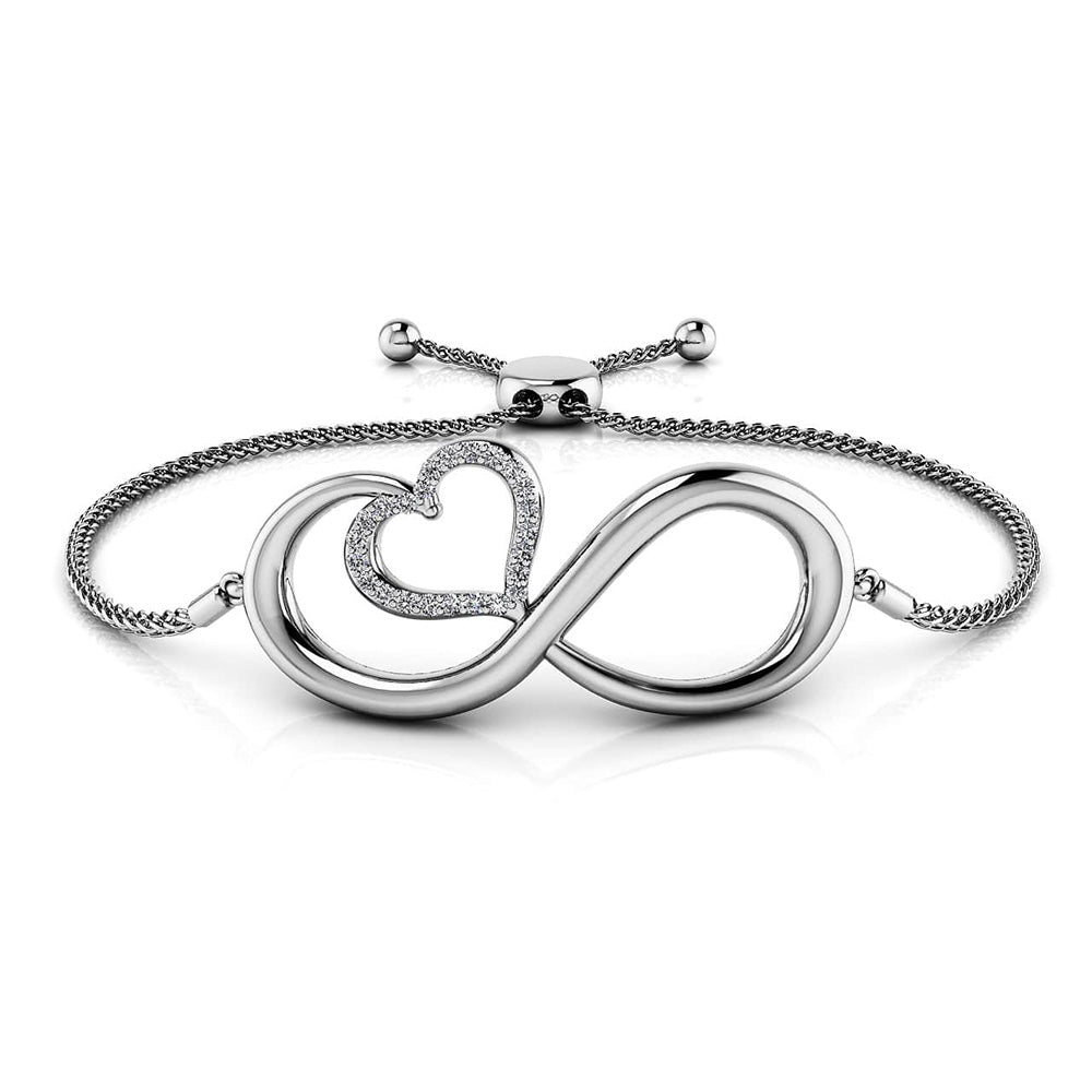 Infinite Hearts Diamond Adjustable Bracelet
