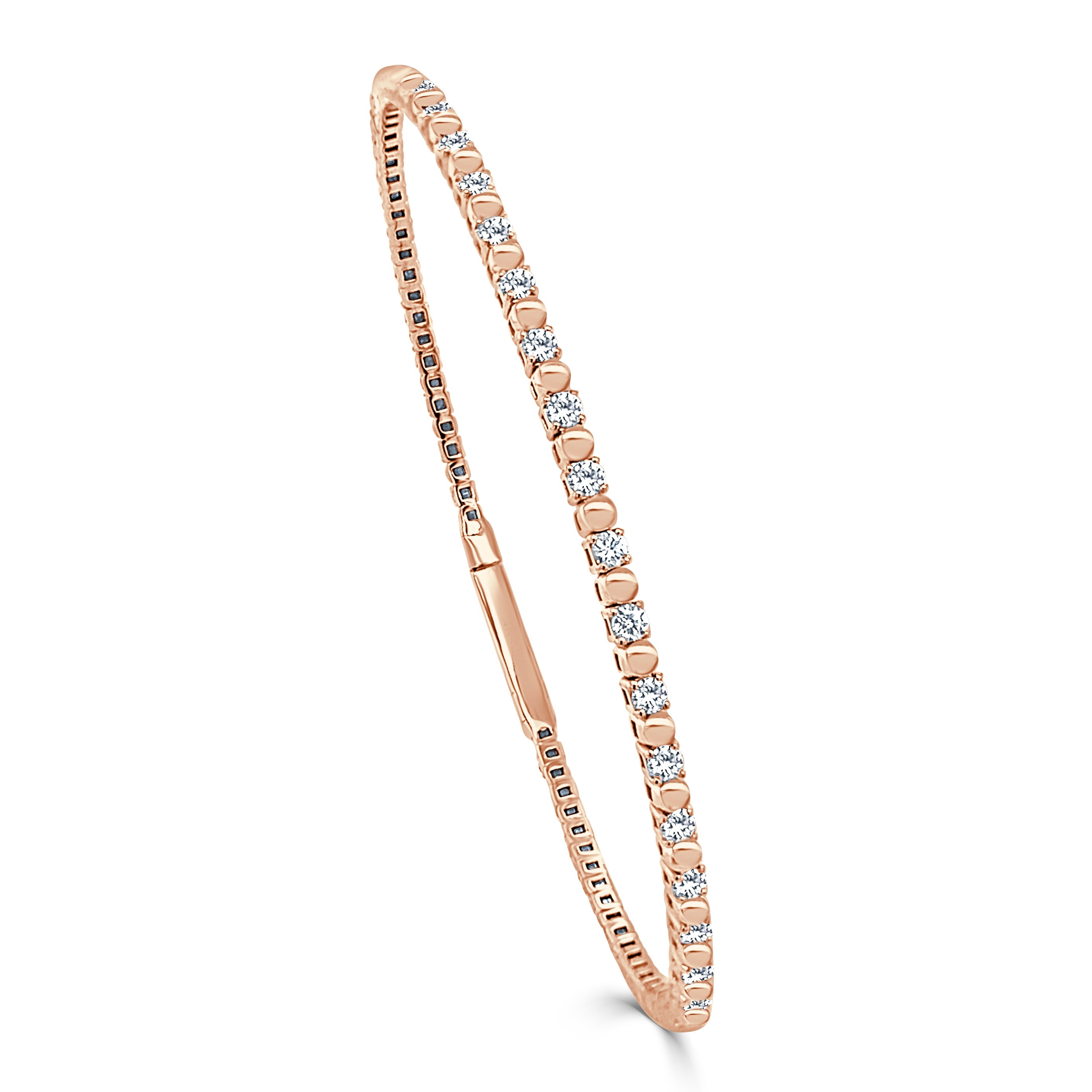 Diamond Flexible Beaded Bangle