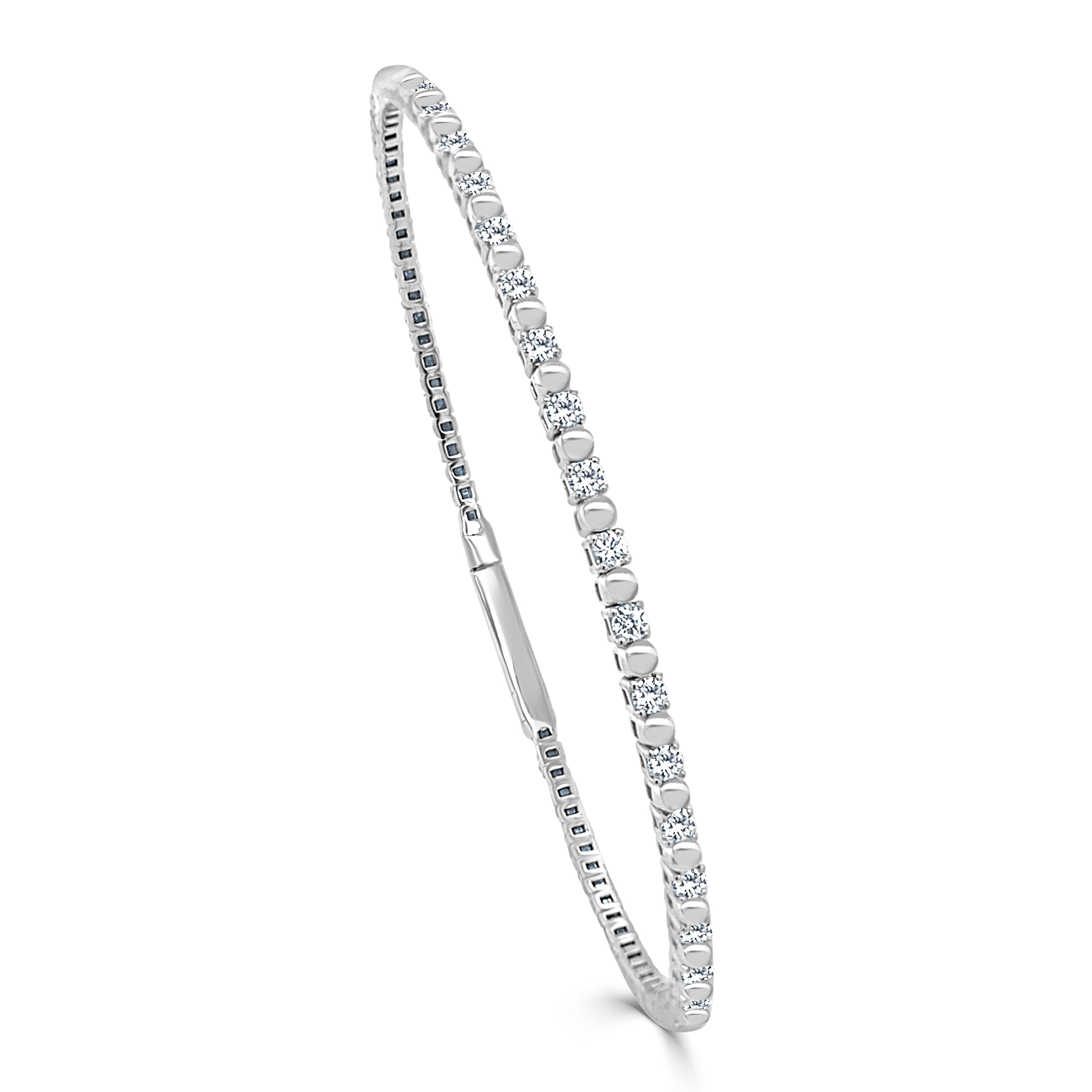 Diamond Flexible Beaded Bangle