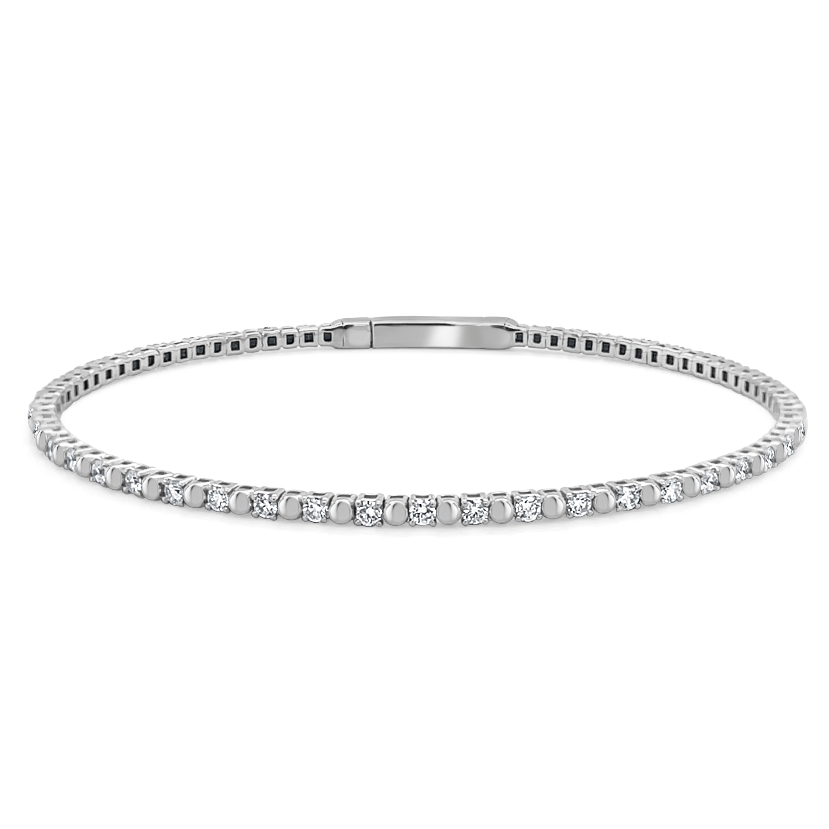 Diamond Flexible Beaded Bangle