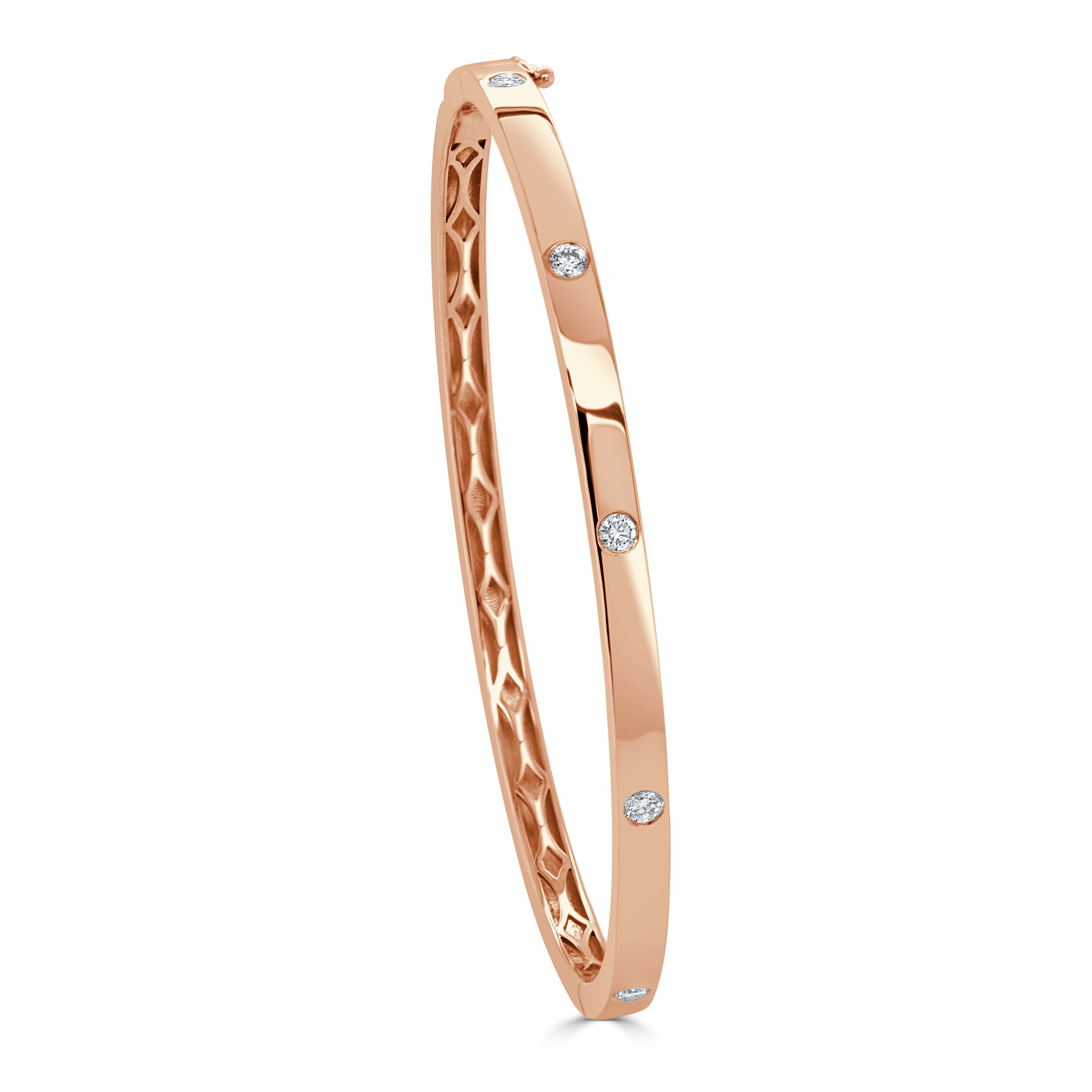 14K Gold & Diamond Bangle