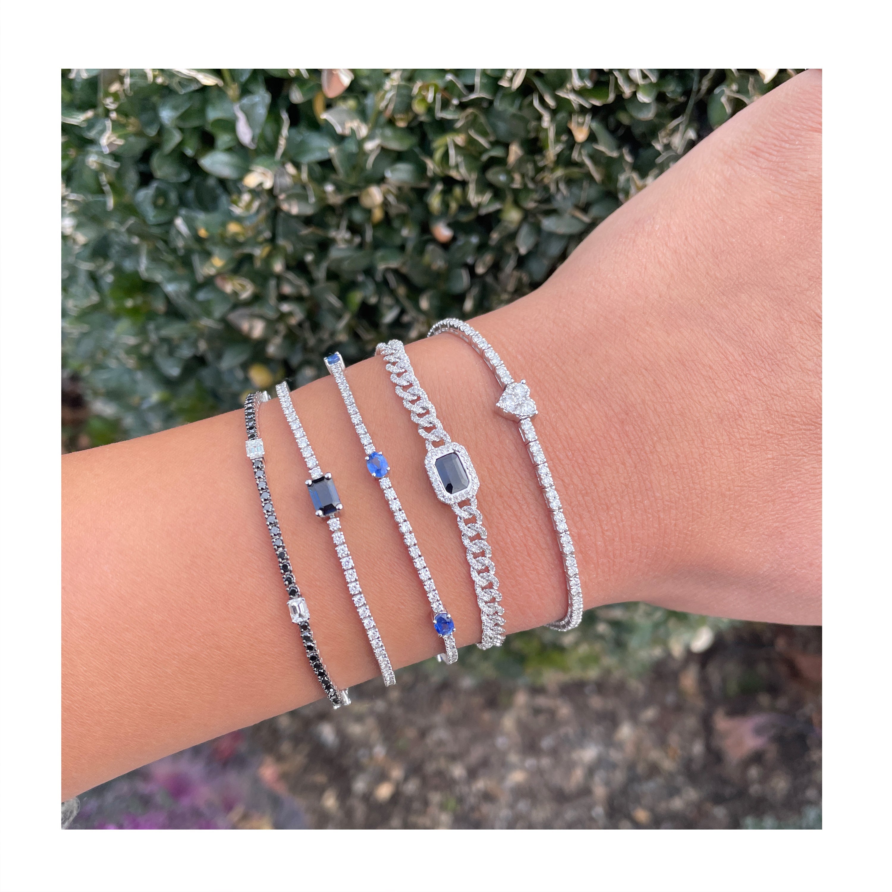 Diamond Sapphire Tennis Bracelet