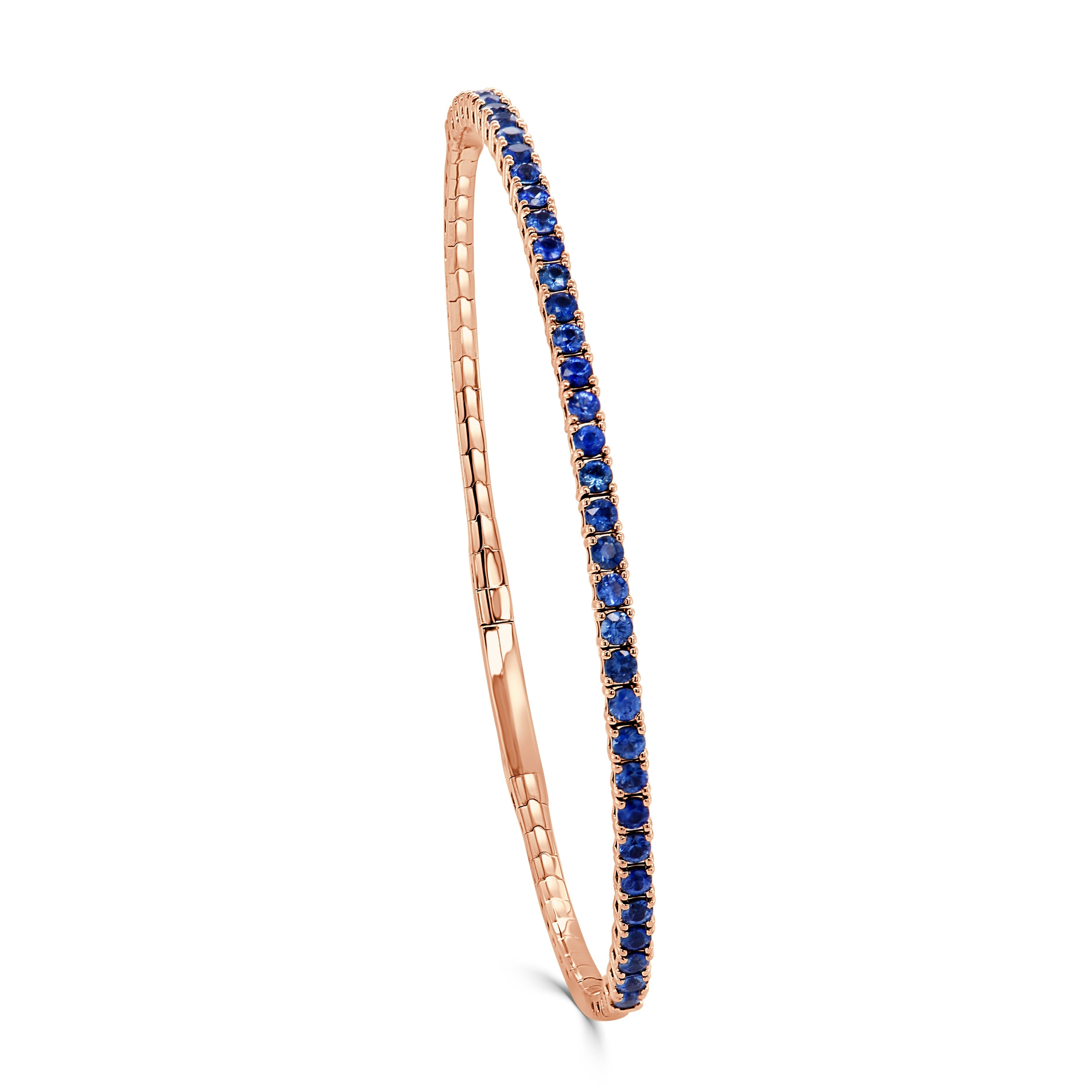 Blue Sapphire Flexible Bangle