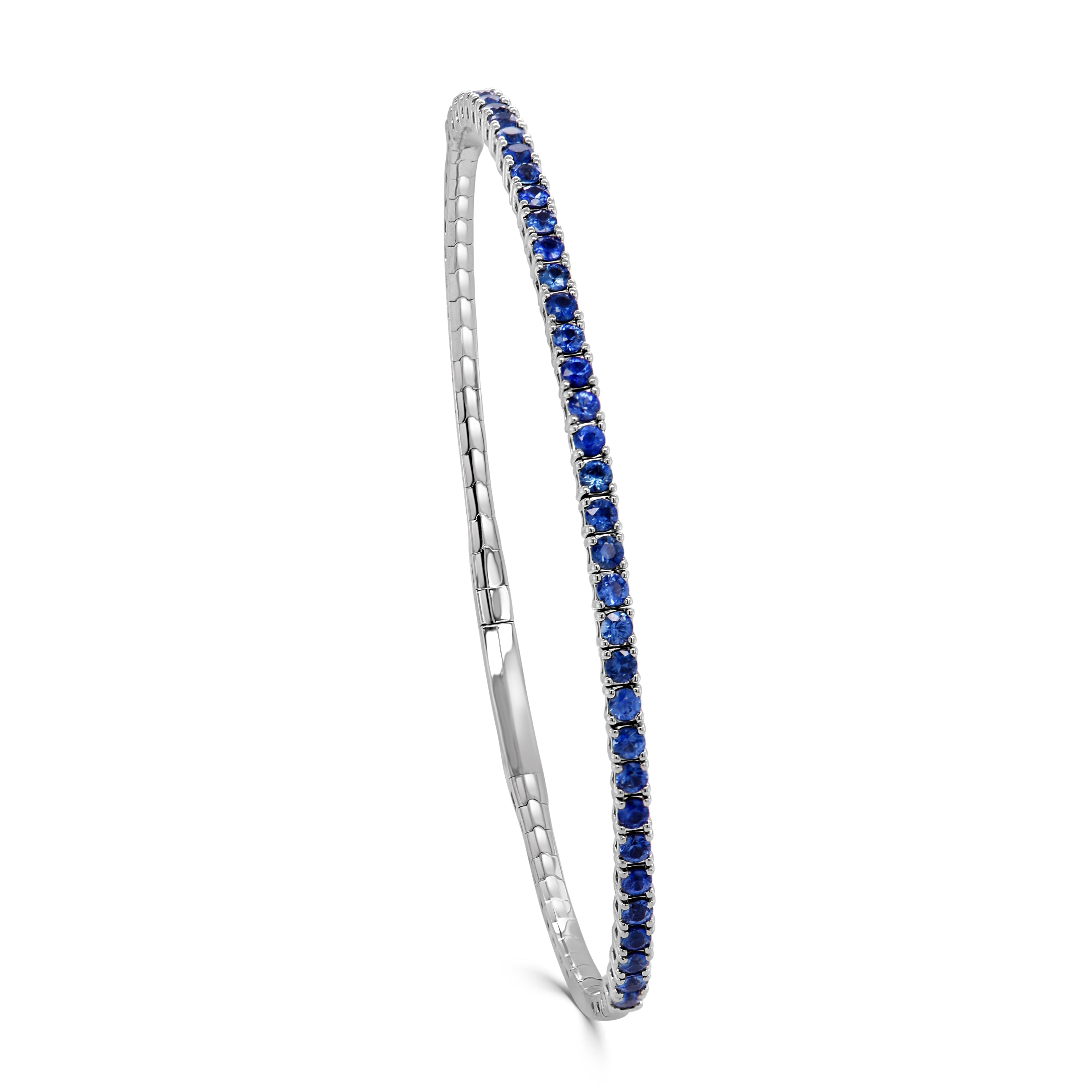 Blue Sapphire Flexible Bangle